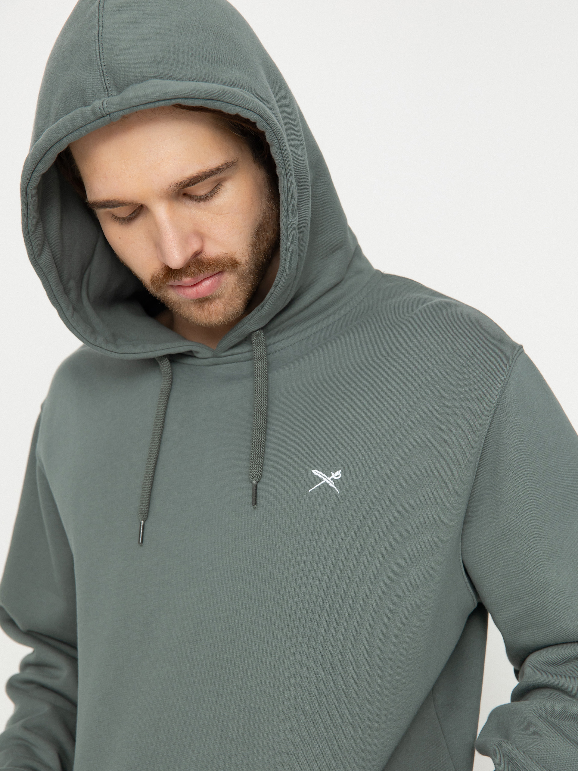 Mikina s kapucí Iriedaily Mini Flag 2 HD (jungle green)