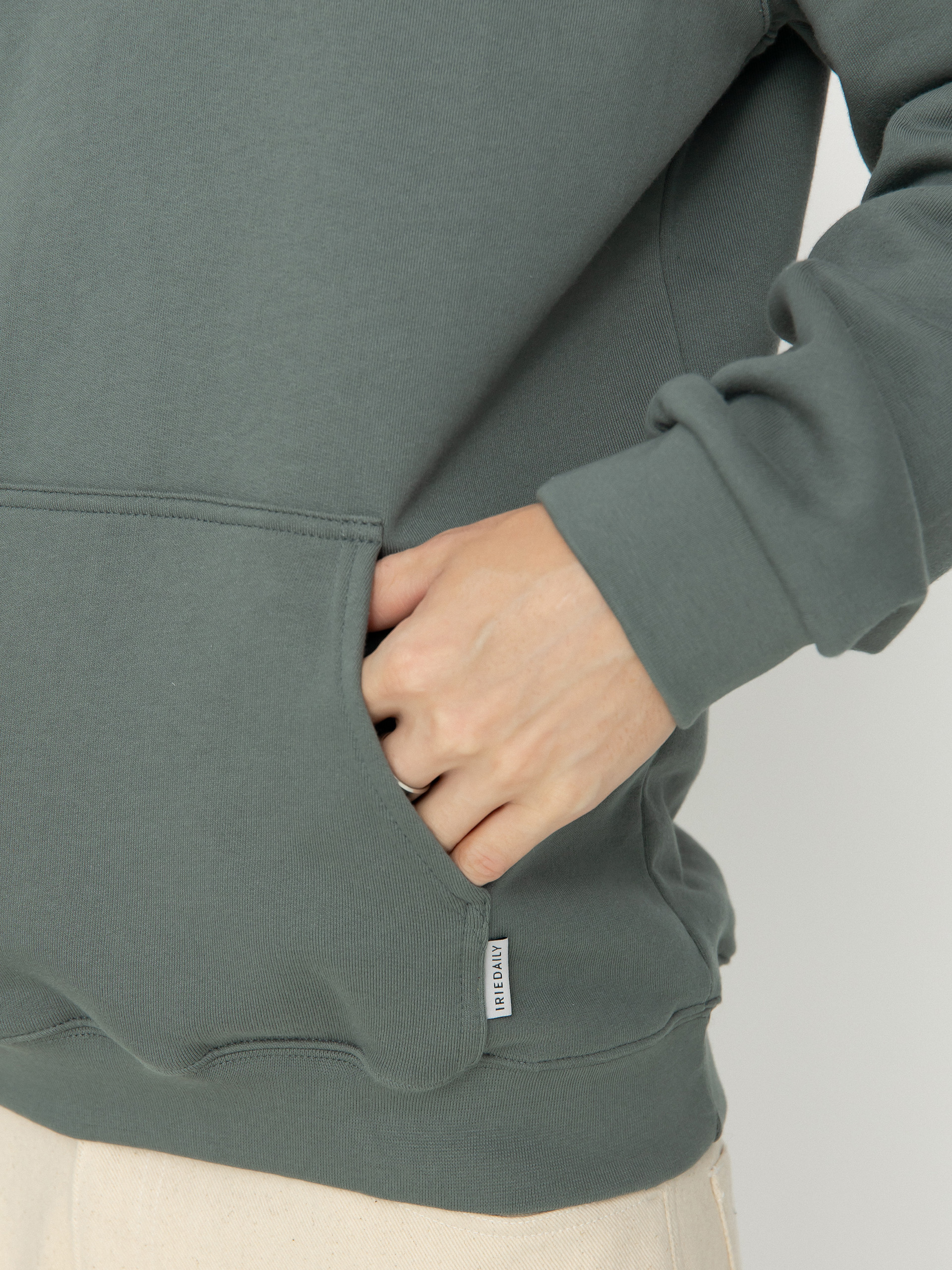 Mikina s kapucí Iriedaily Mini Flag 2 HD (jungle green)