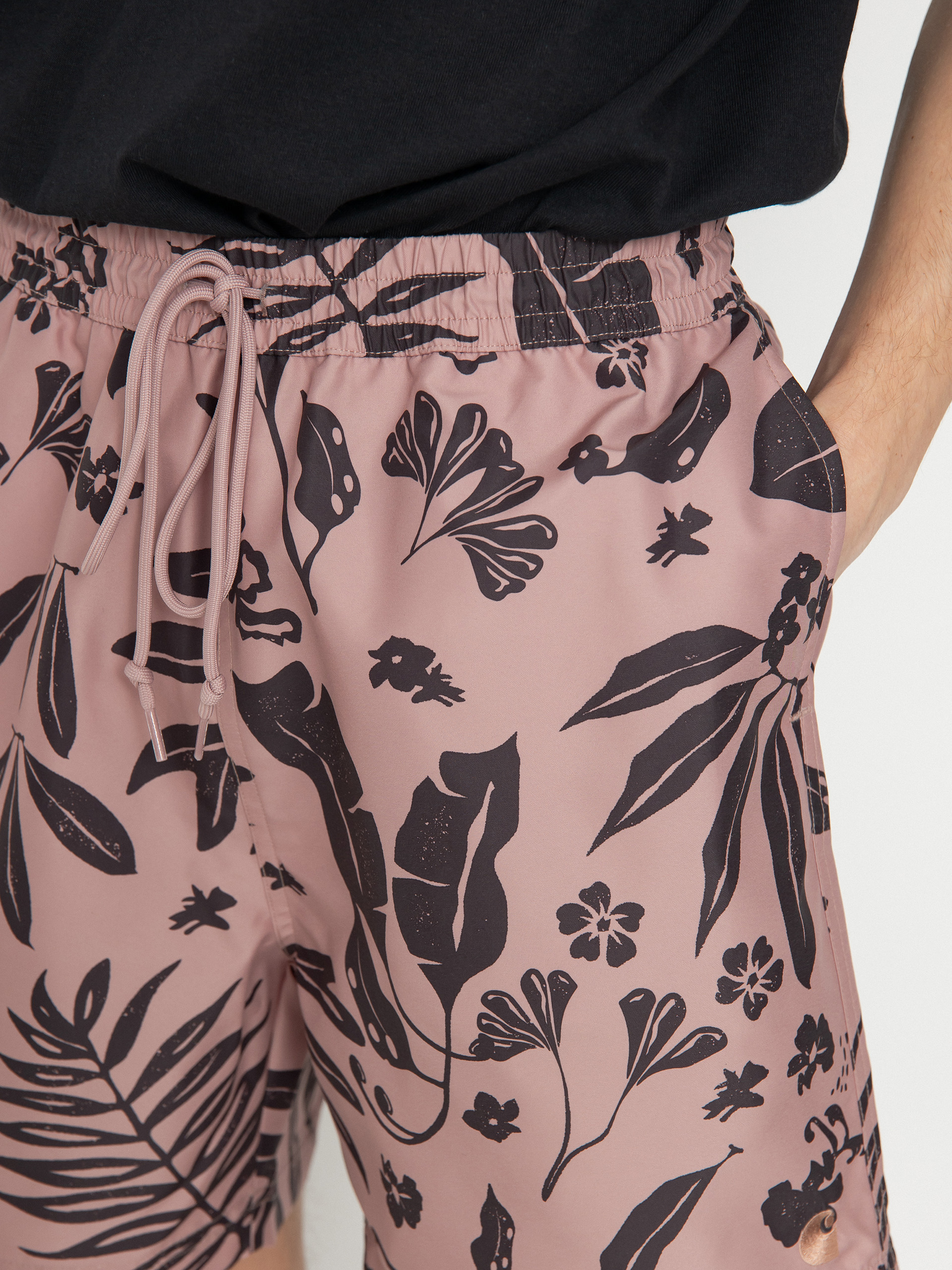 Kraťasy Carhartt WIP Slater Swim (woodblock print/glassy pink)