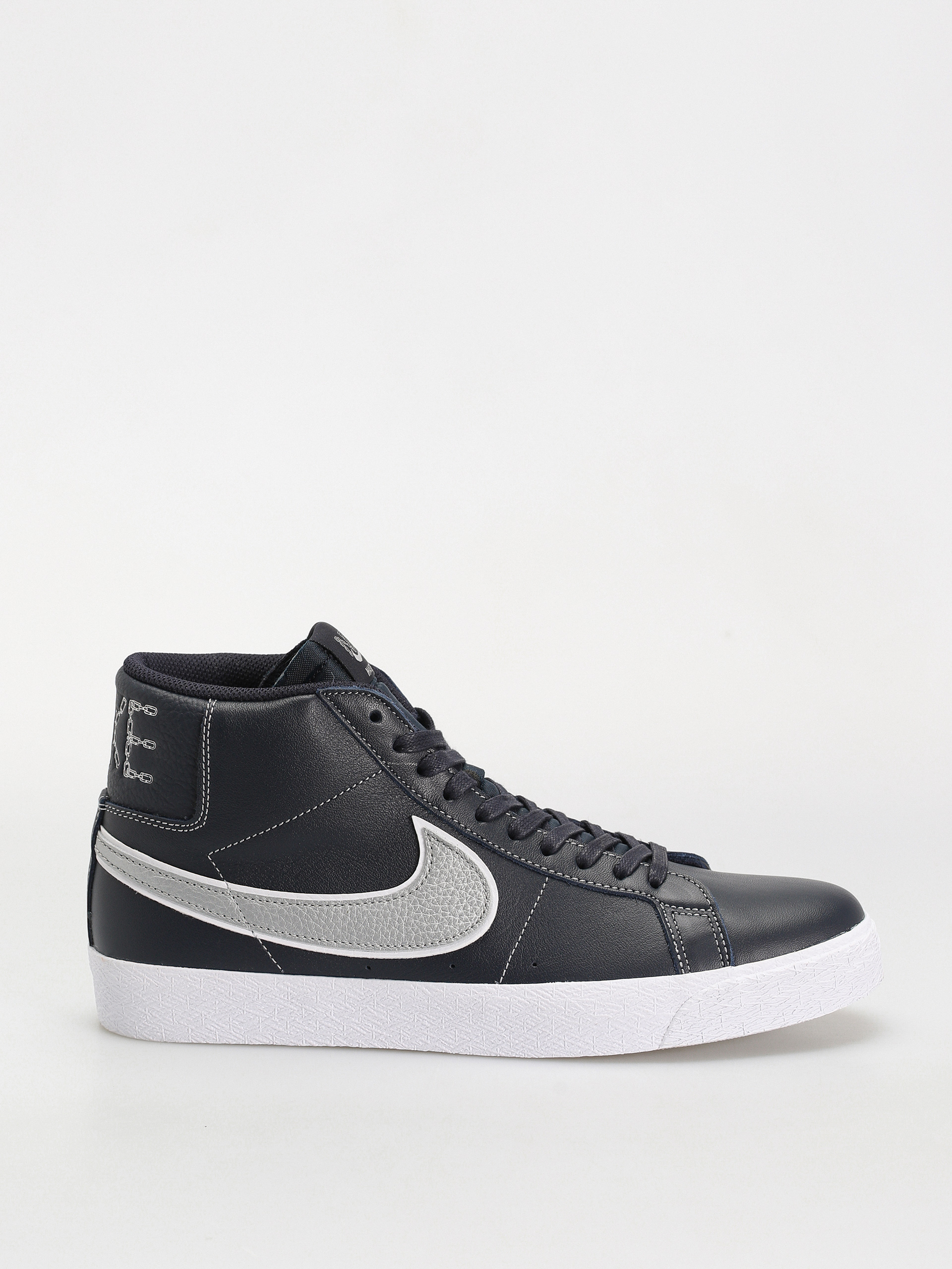 Boty Nike SB Zoom Blazer Mid Mason Silva QS (dark obsidian/metallic silver white)