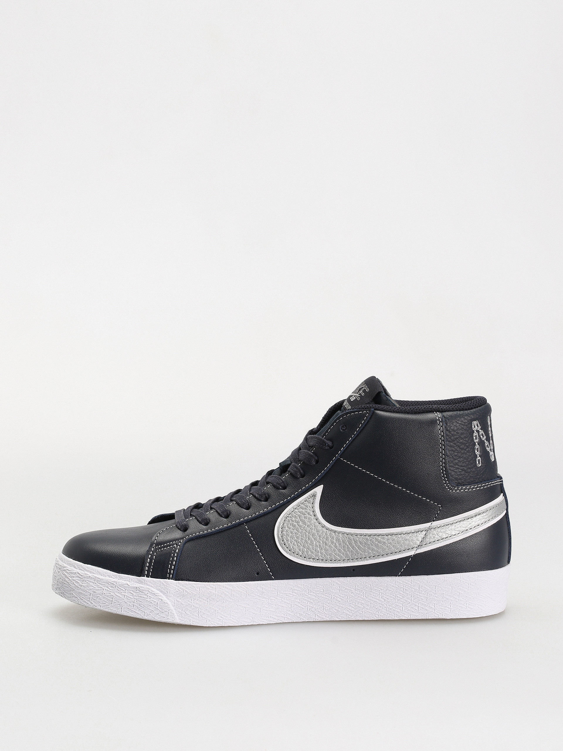 Boty Nike SB Zoom Blazer Mid Mason Silva QS (dark obsidian/metallic silver white)