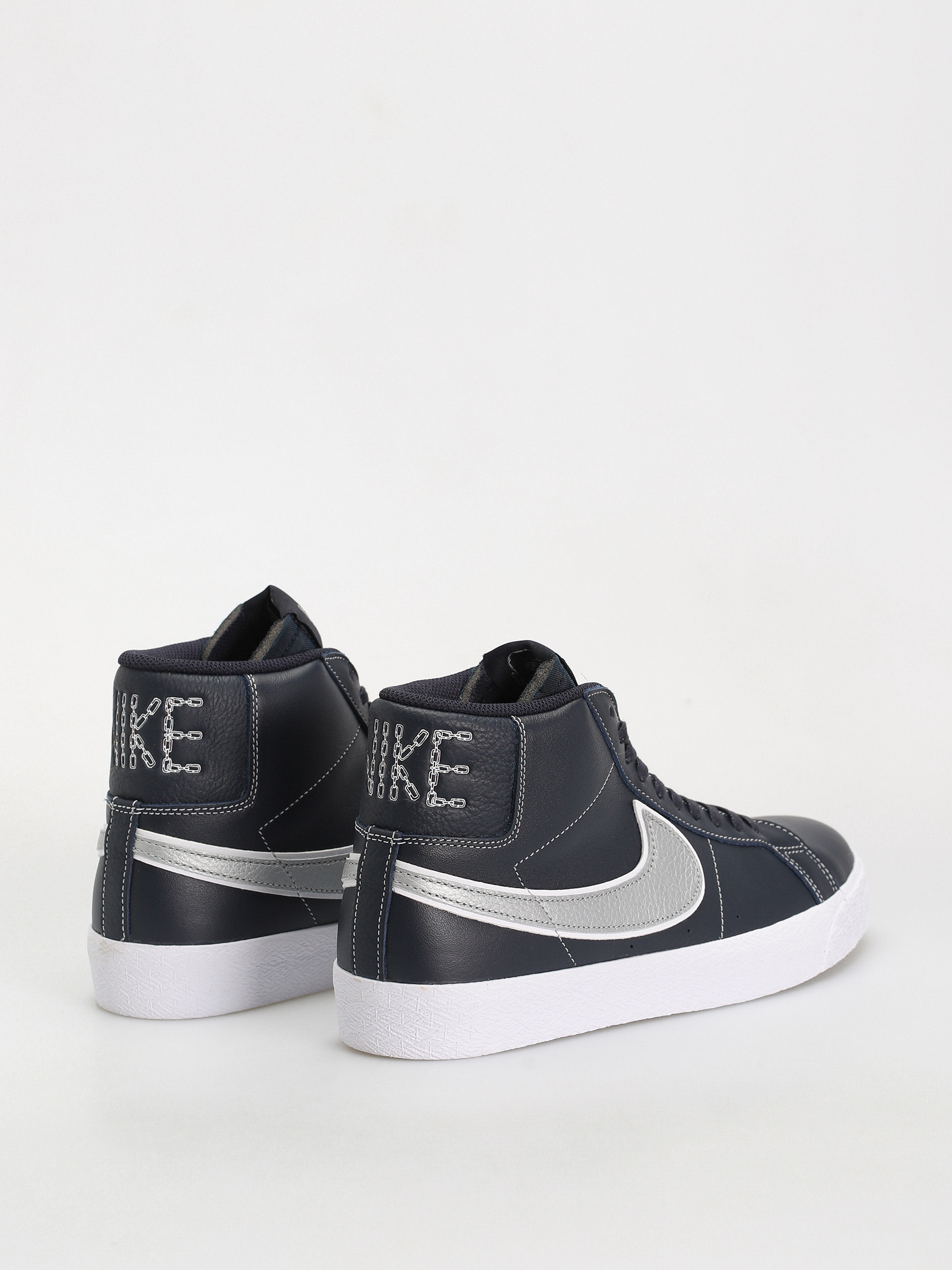 Boty Nike SB Zoom Blazer Mid Mason Silva QS (dark obsidian/metallic silver white)