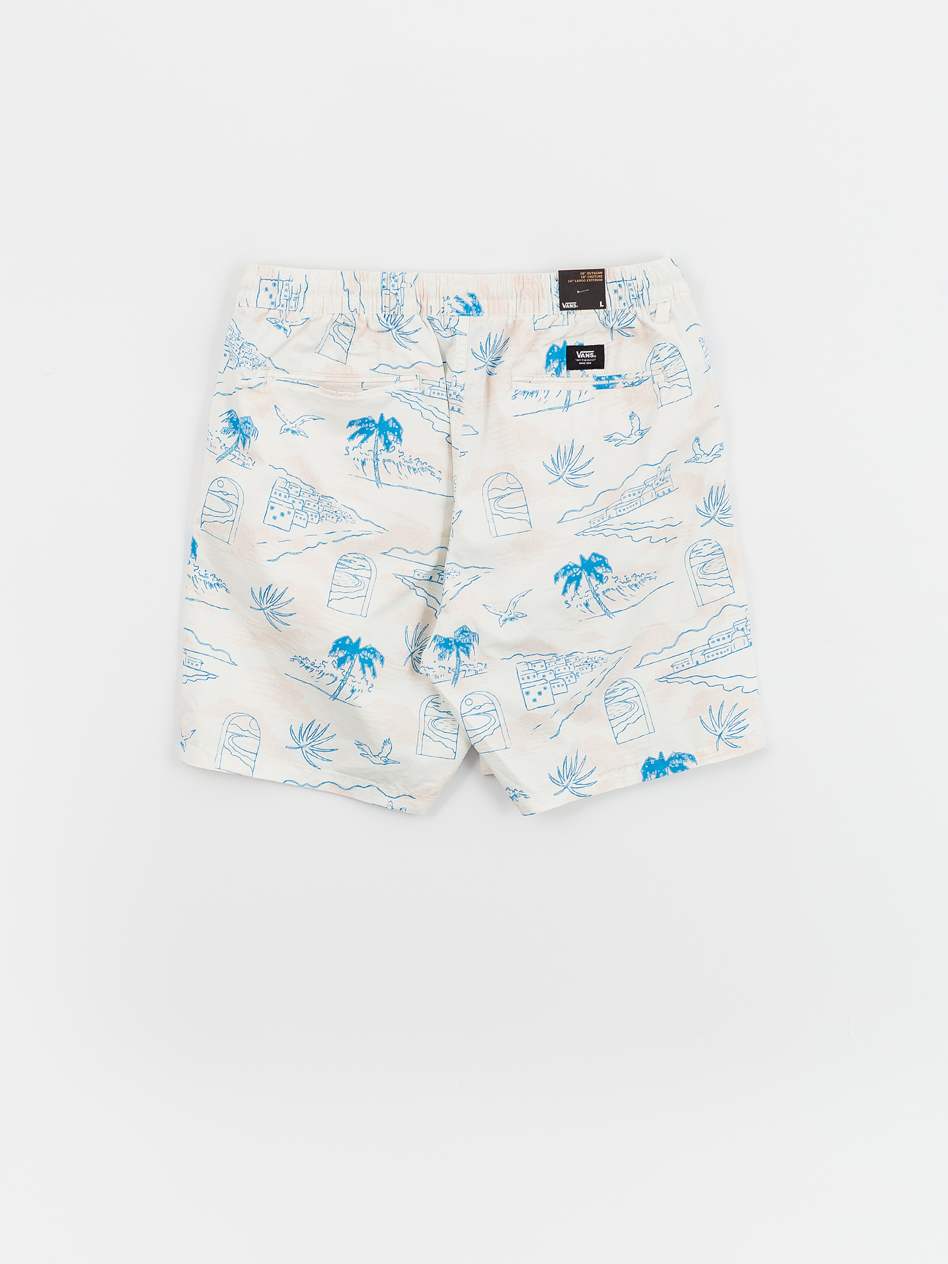 Kraťasy Vans Range Relaxed Elastic (marshmallow/malibu blue)