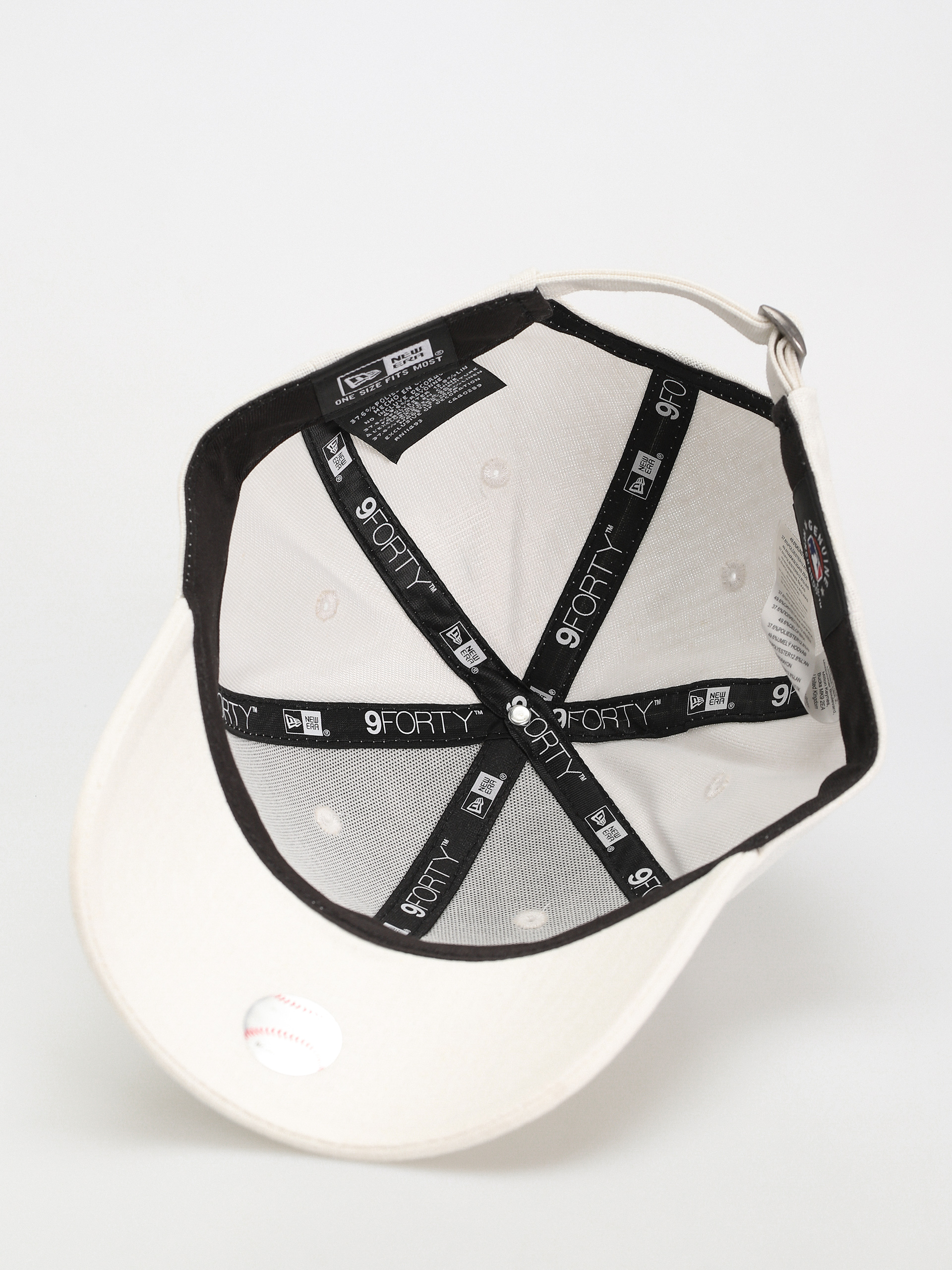 Kšiltovka  New Era Linen 9Forty New York Yankess (white/white)