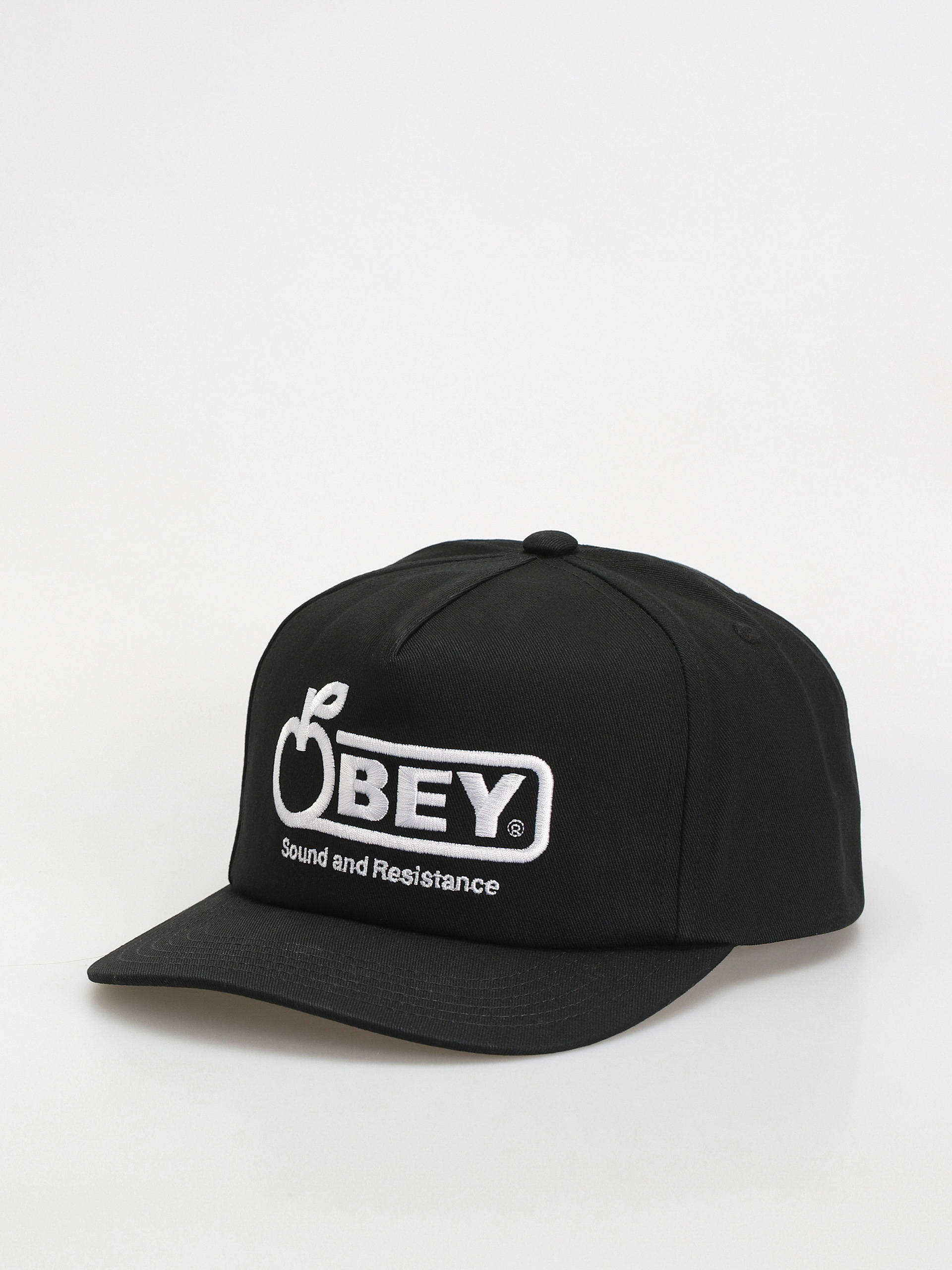 Kšiltovka  OBEY Sound Twill 5 Panel (black)