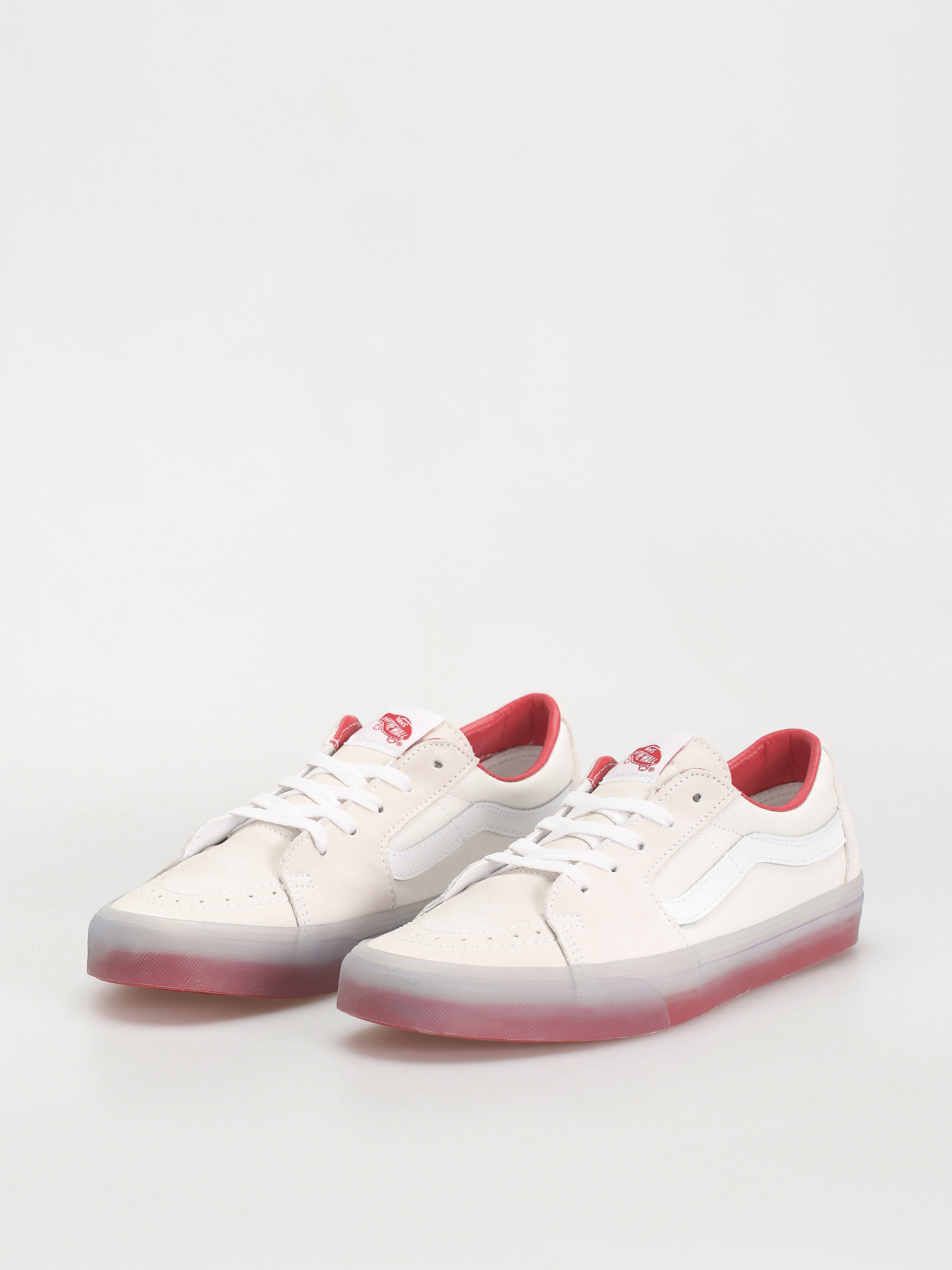 Boty Vans Sk8 Low (translucent sidewall white/red)