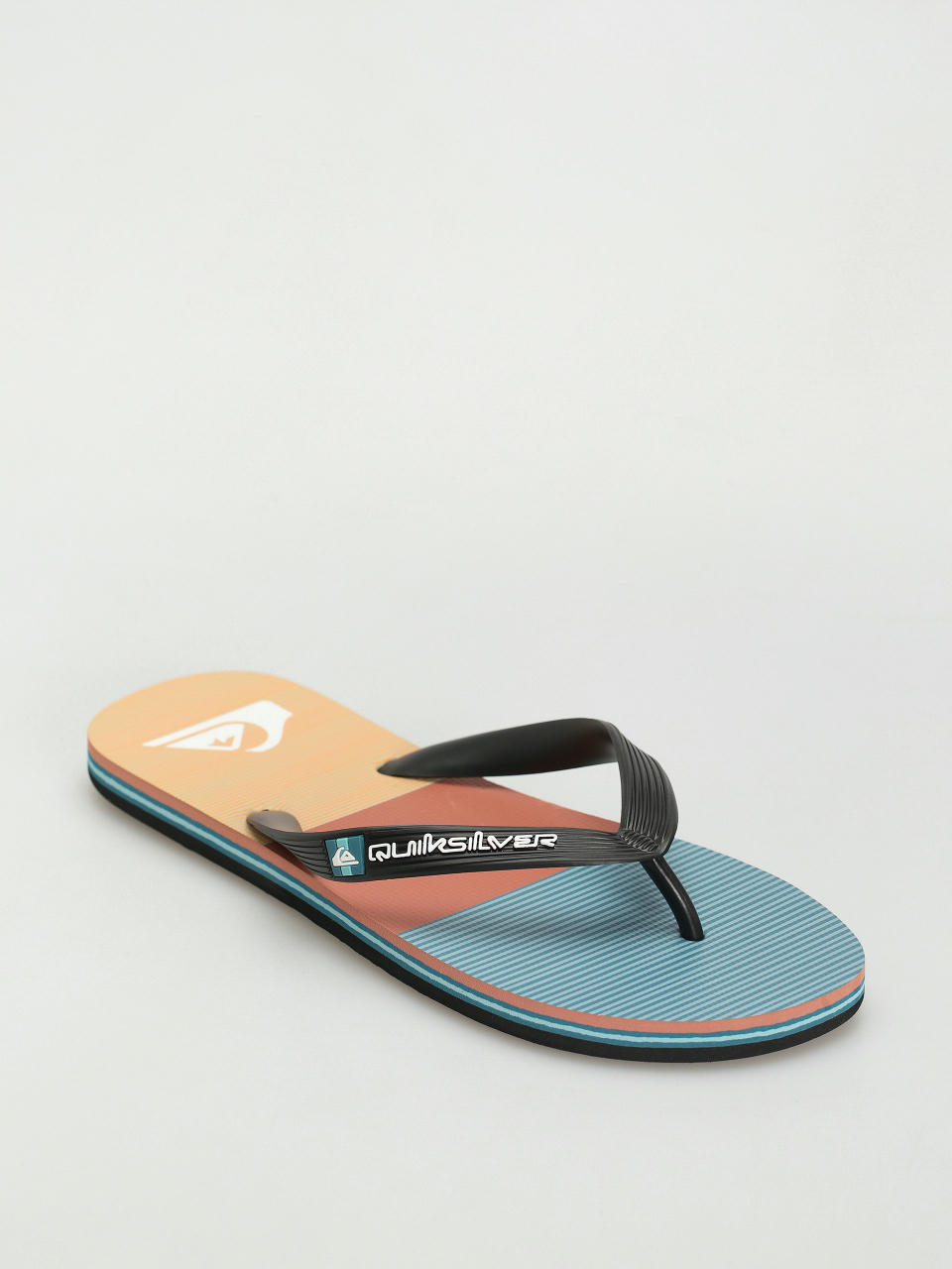 Plážovky Quiksilver Molokai Stripe (black/orange/orange)