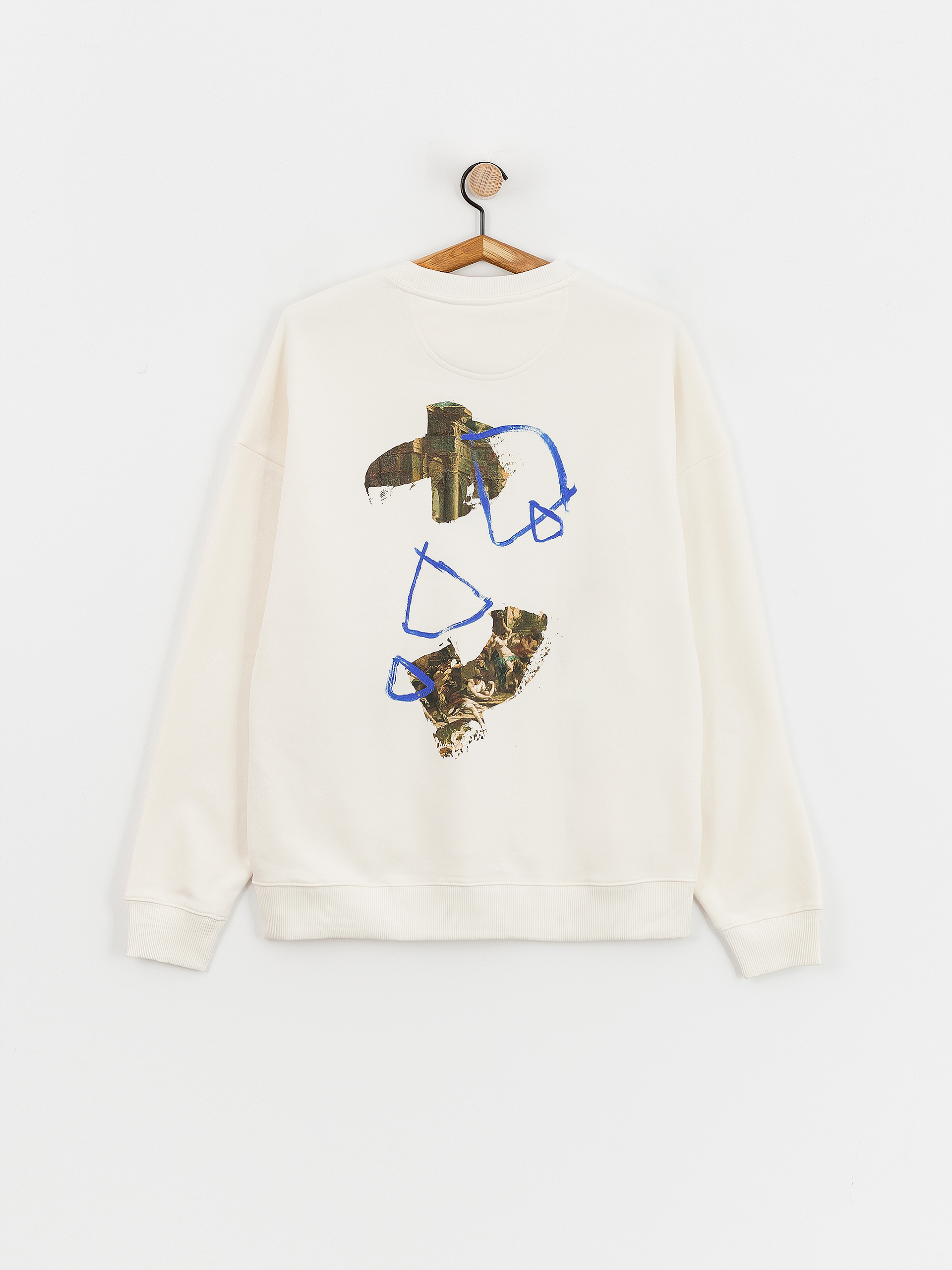 Svetr Poetic Collective Strokes Crewneck (ivory)