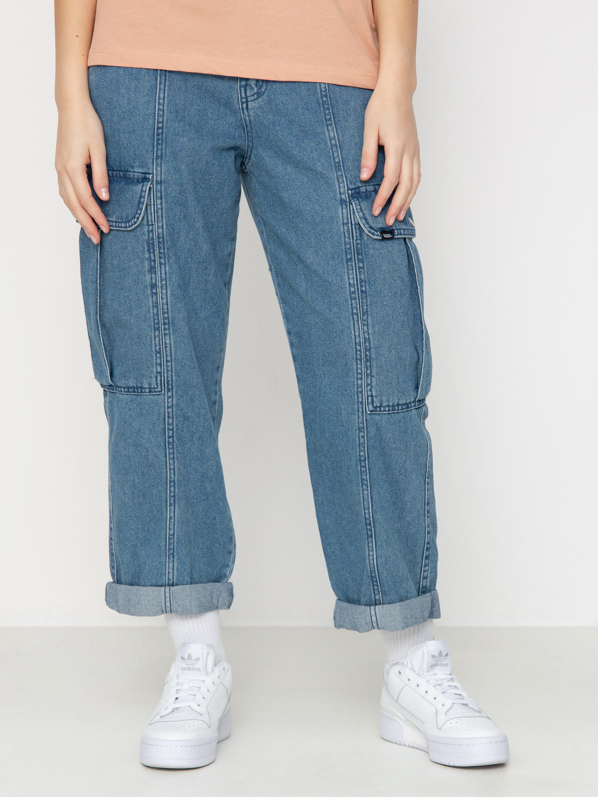 Kalhoty Vans Sidewalk Denim Cargo Wmn