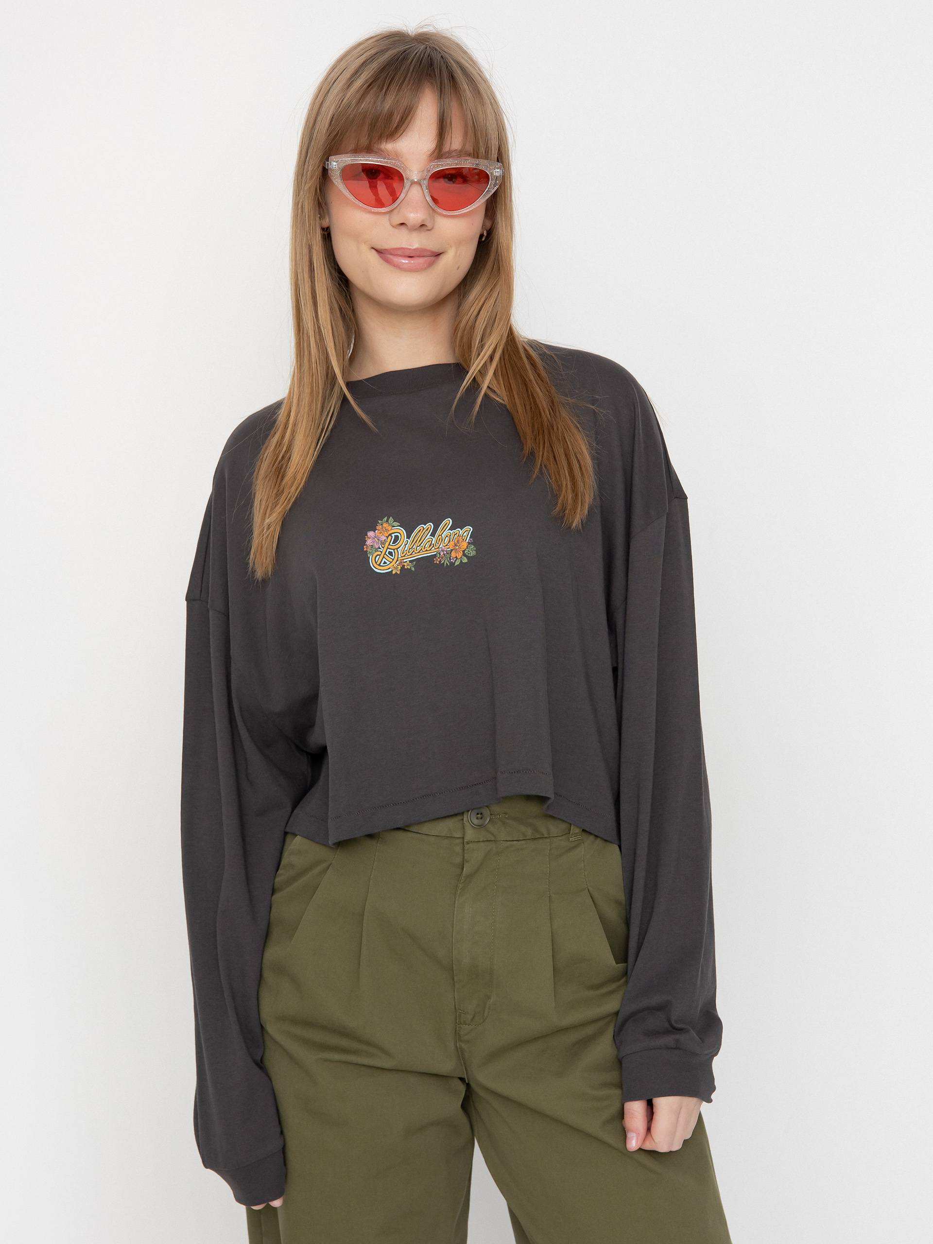 Tričko Billabong Beach Boyfriend Crop Wmn (black sands)