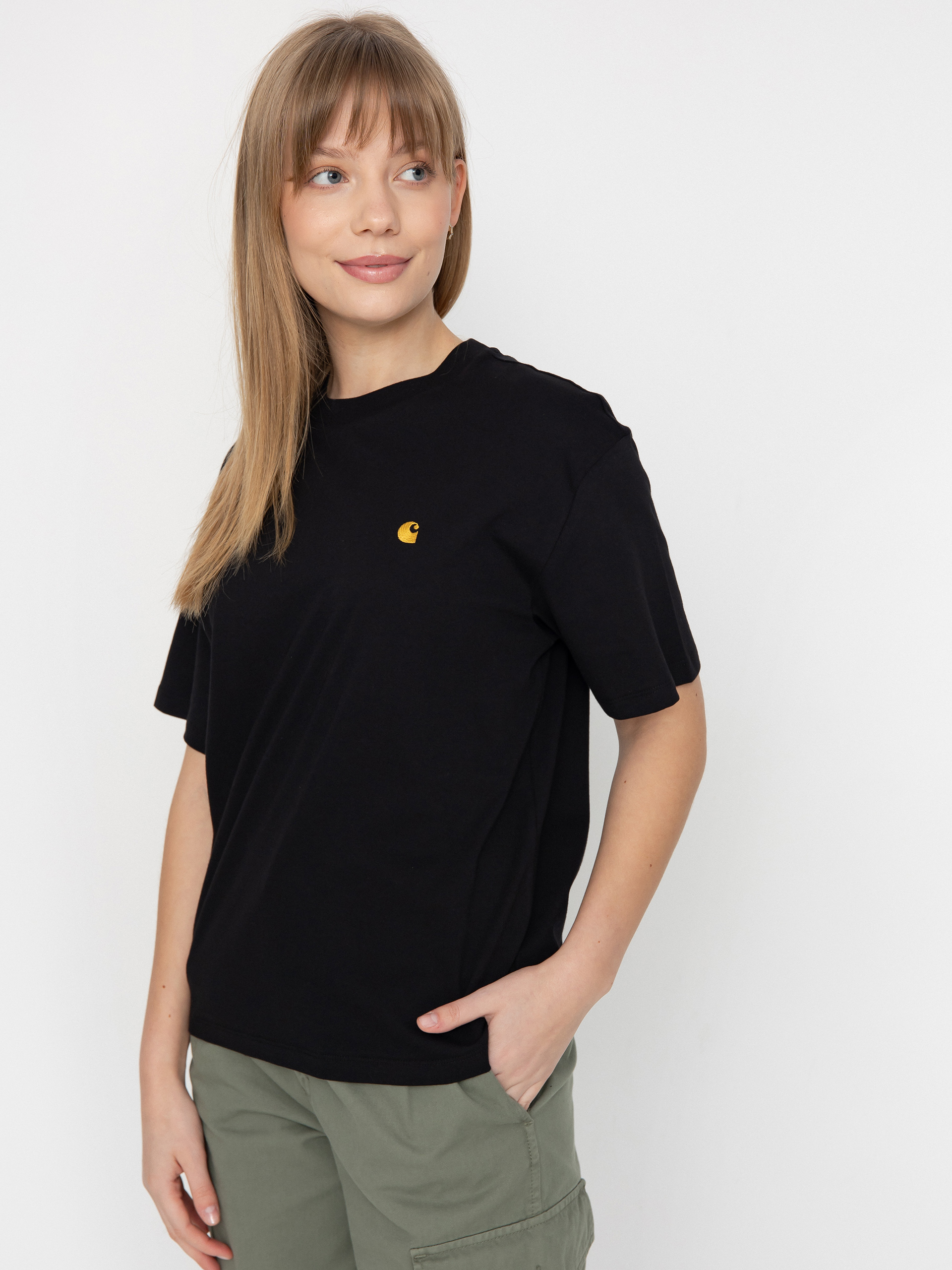 Tričko Carhartt WIP Chase Wmn (black/gold)