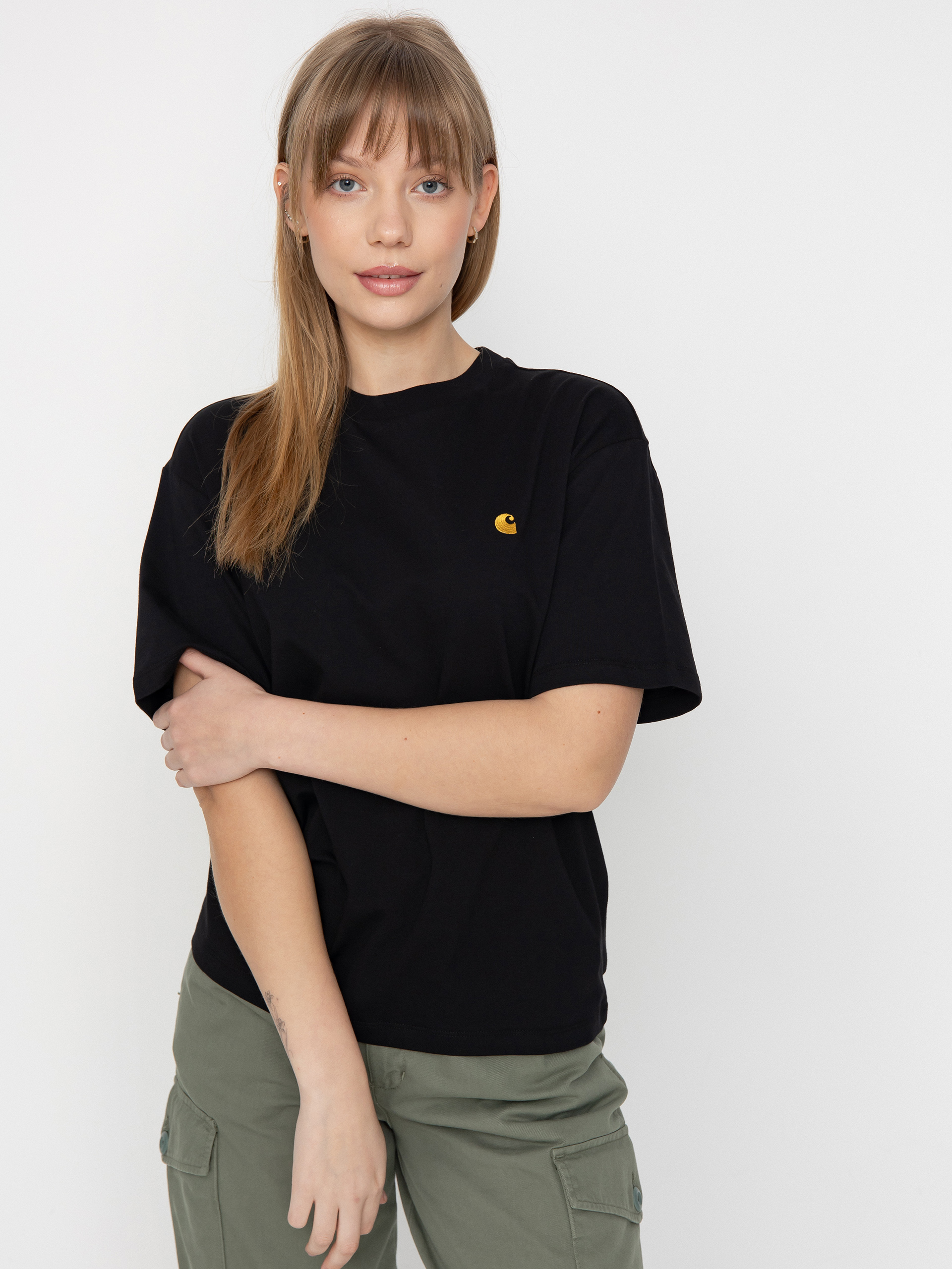 Tričko Carhartt WIP Chase Wmn (black/gold)
