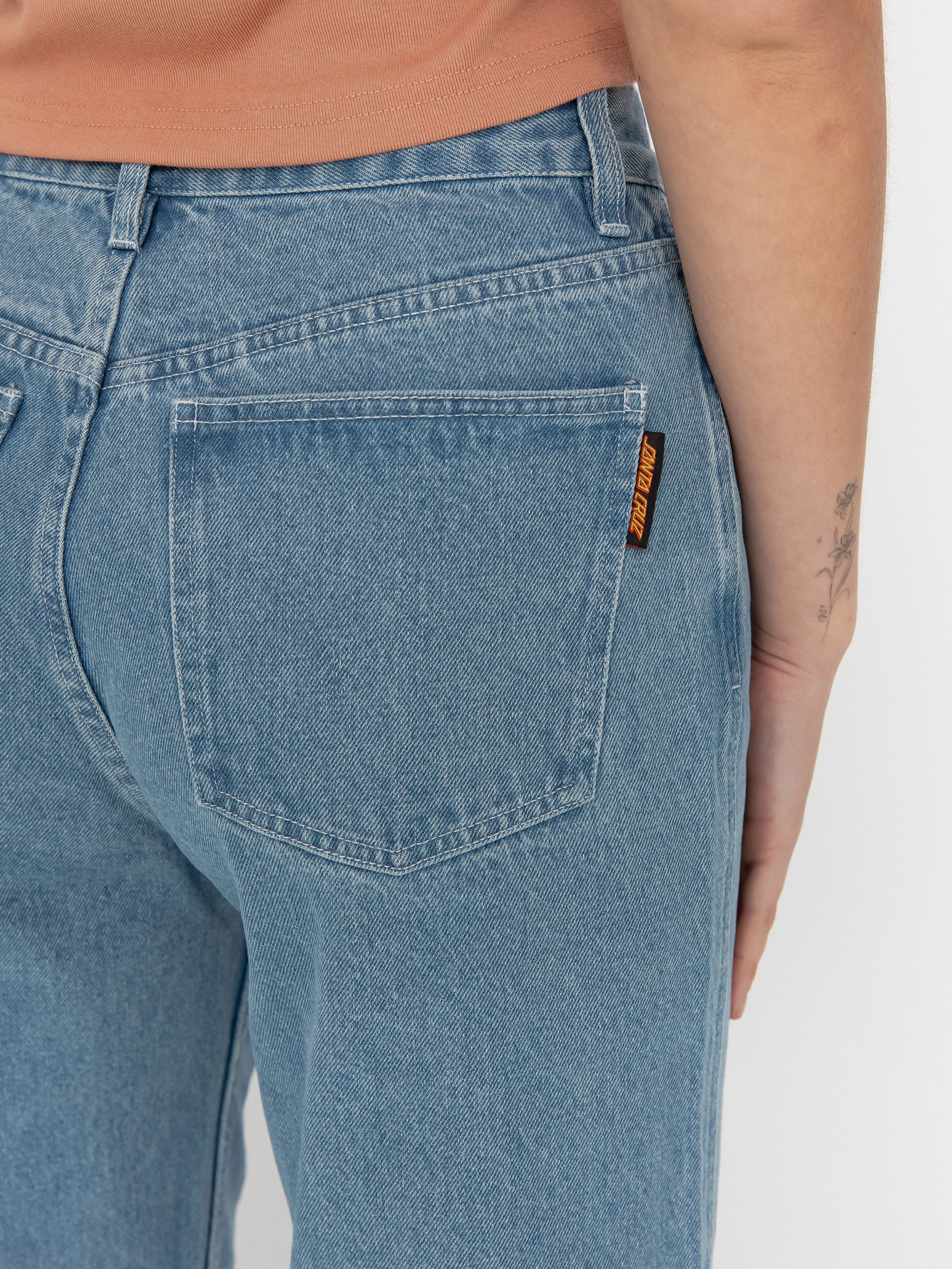 Kalhoty Santa Cruz Classic Baggy Jeans Wmn (bleach blue)