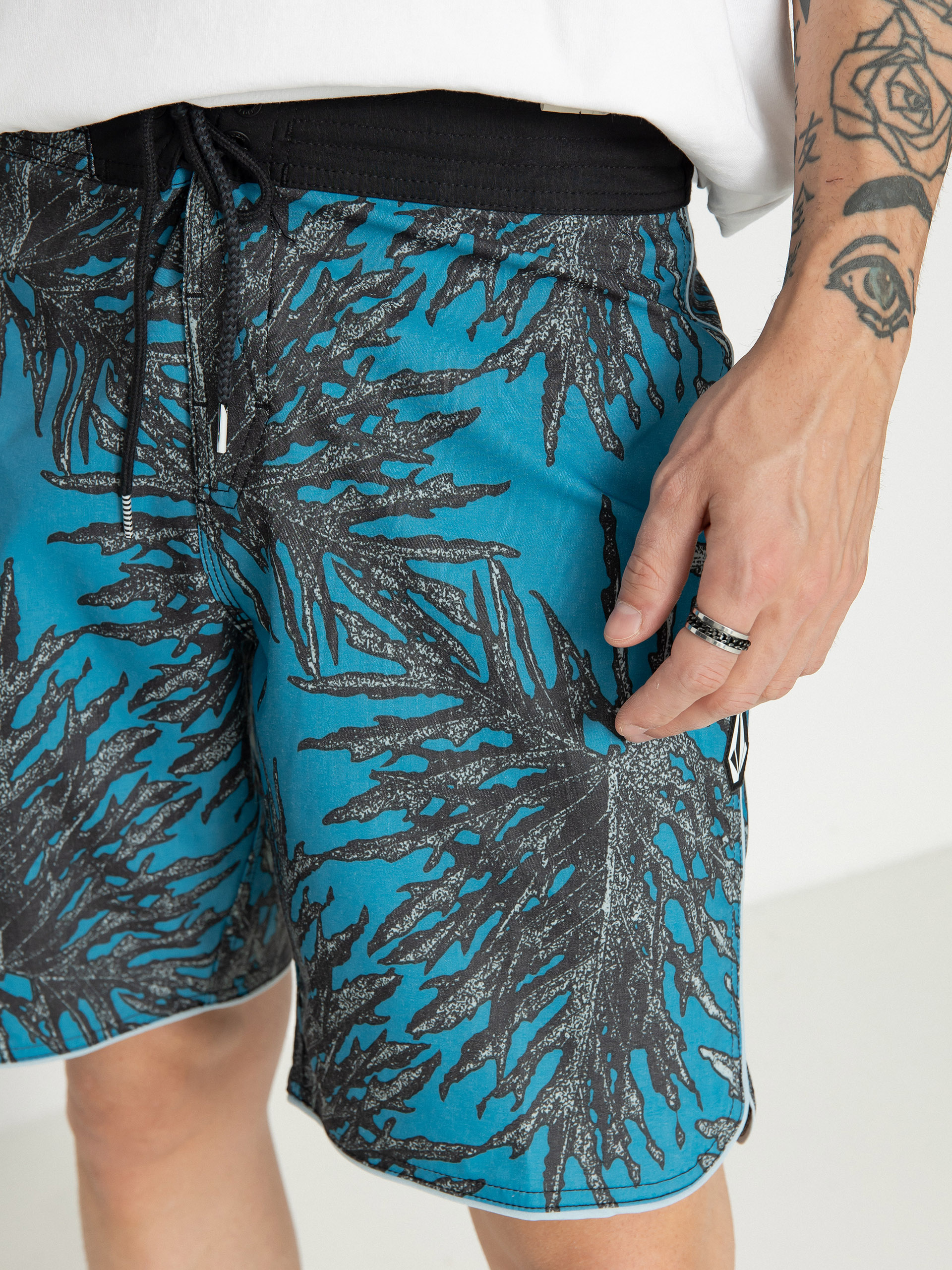 Plážové kraťasy Volcom Beeg Leef Stoney 19 (tidal blue)