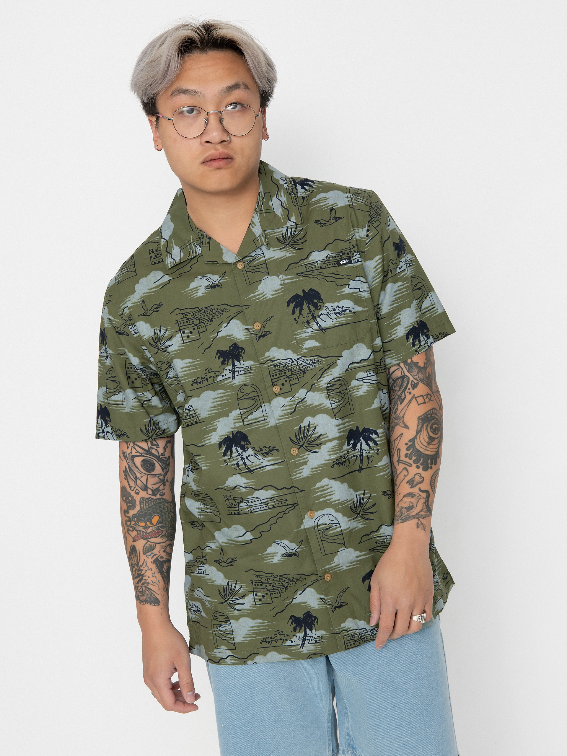 Košile Vans Davista Woven (olivine)