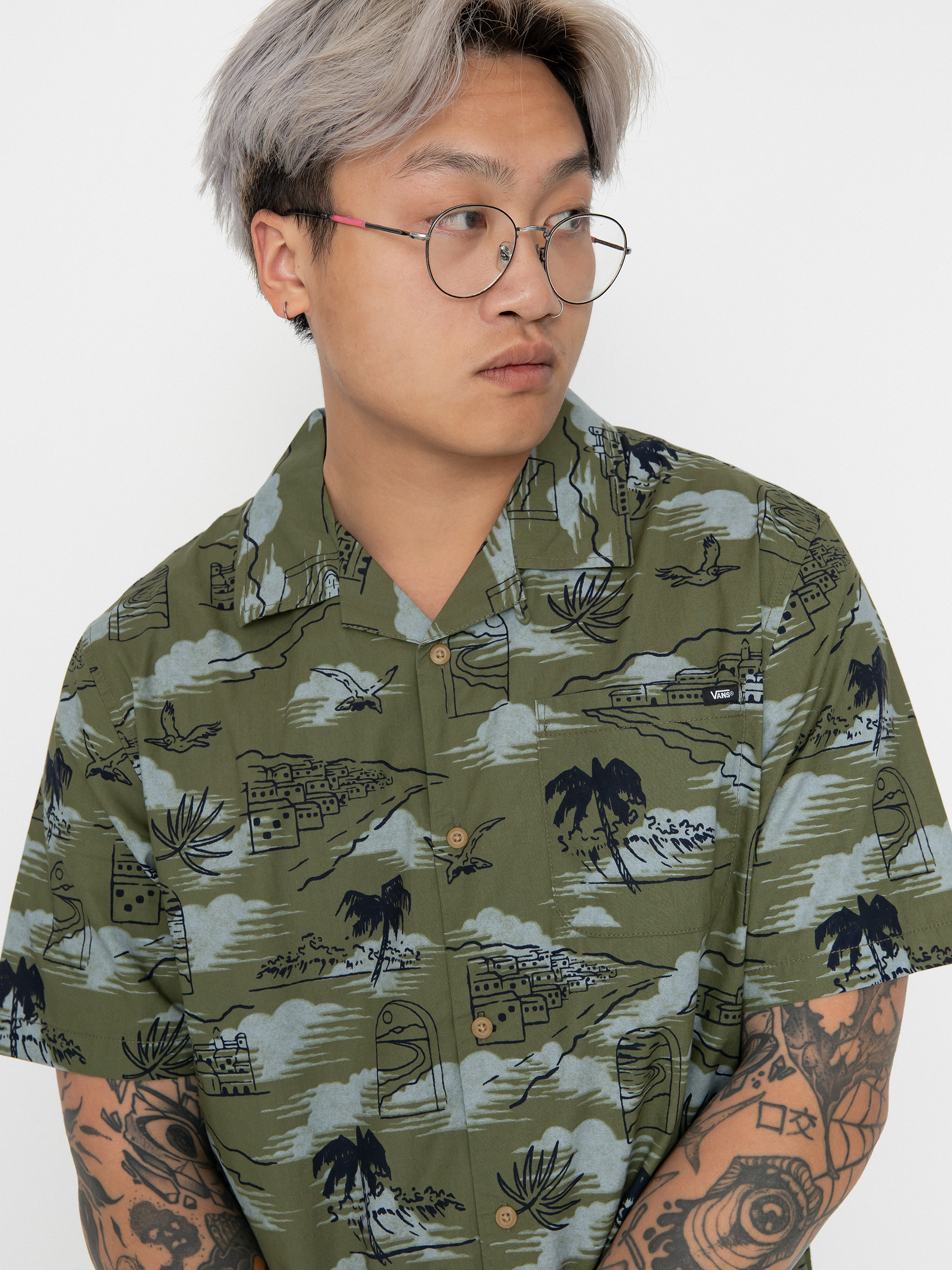 Košile Vans Davista Woven (olivine)