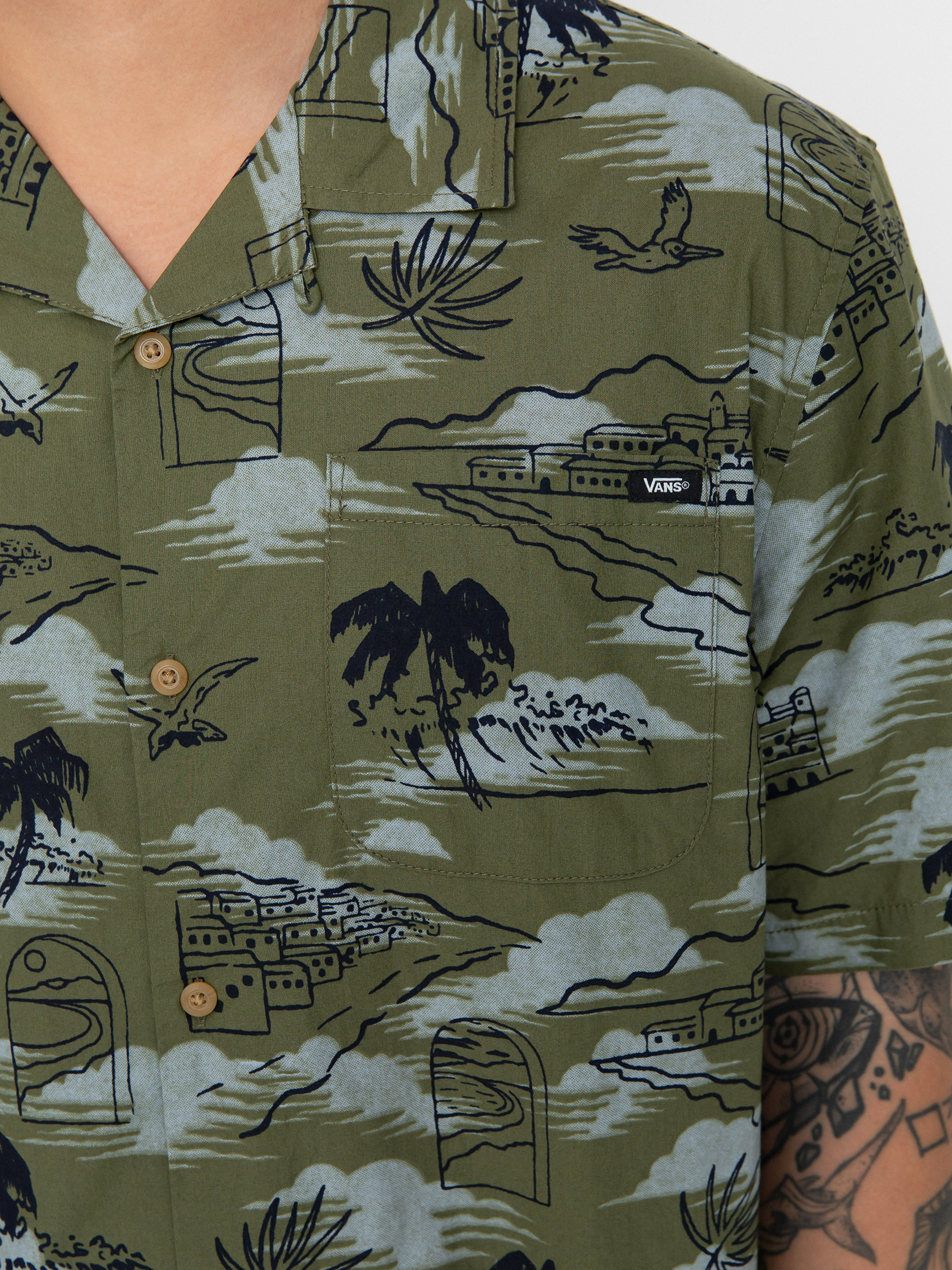 Košile Vans Davista Woven (olivine)