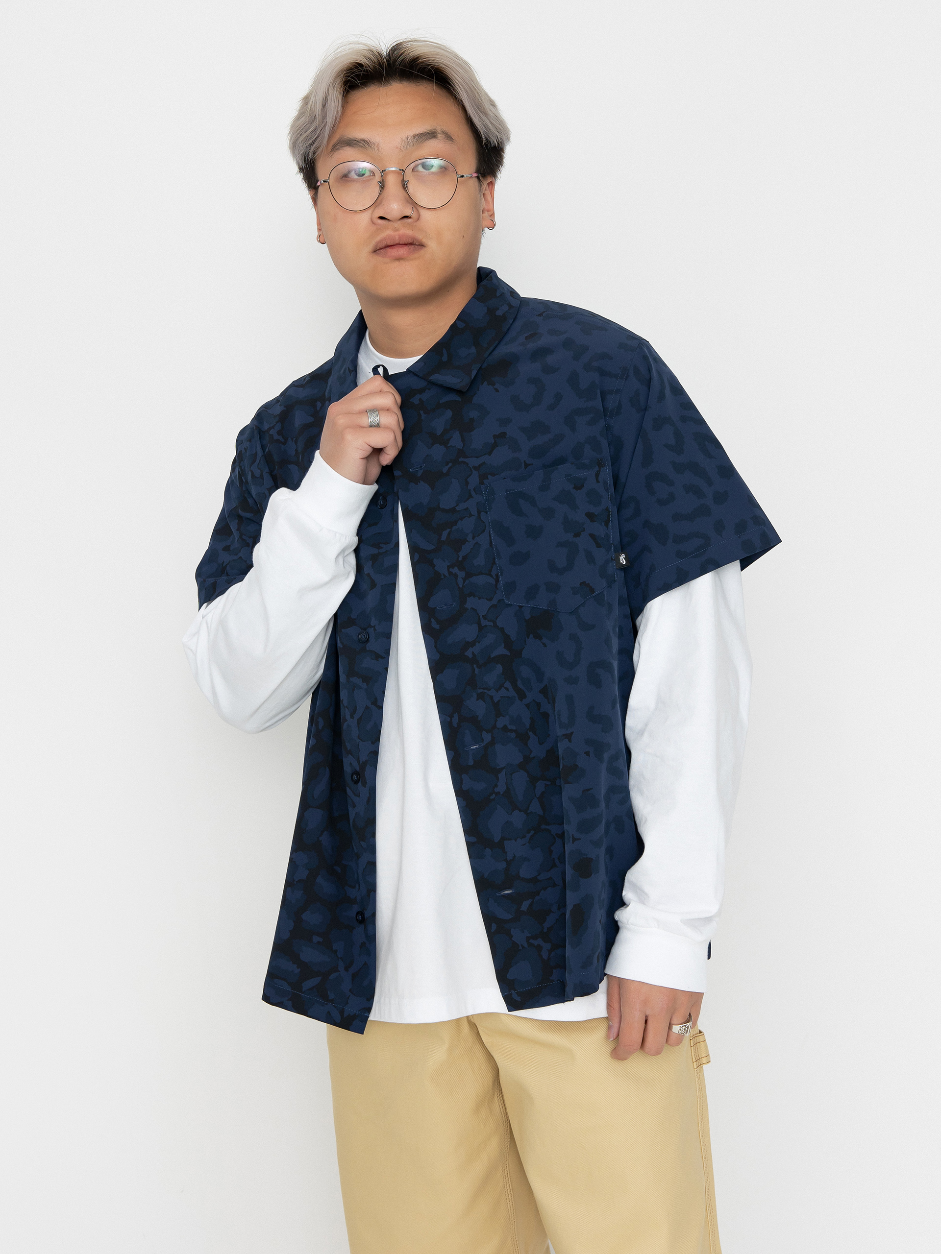 Košile Nike SB Bowling Aop (midnight navy)