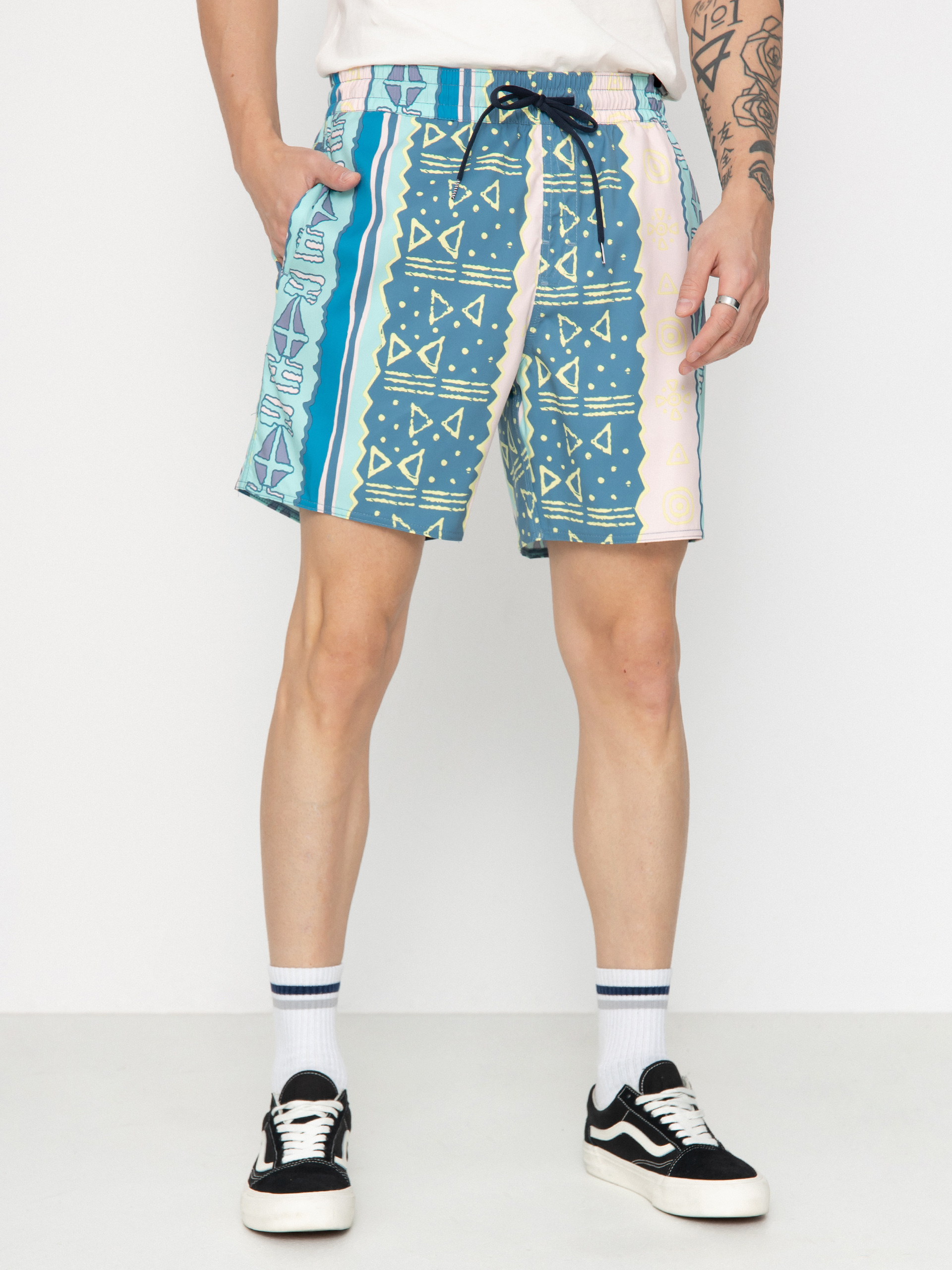 Kraťasy Volcom Lido Print 17 (crete blue)