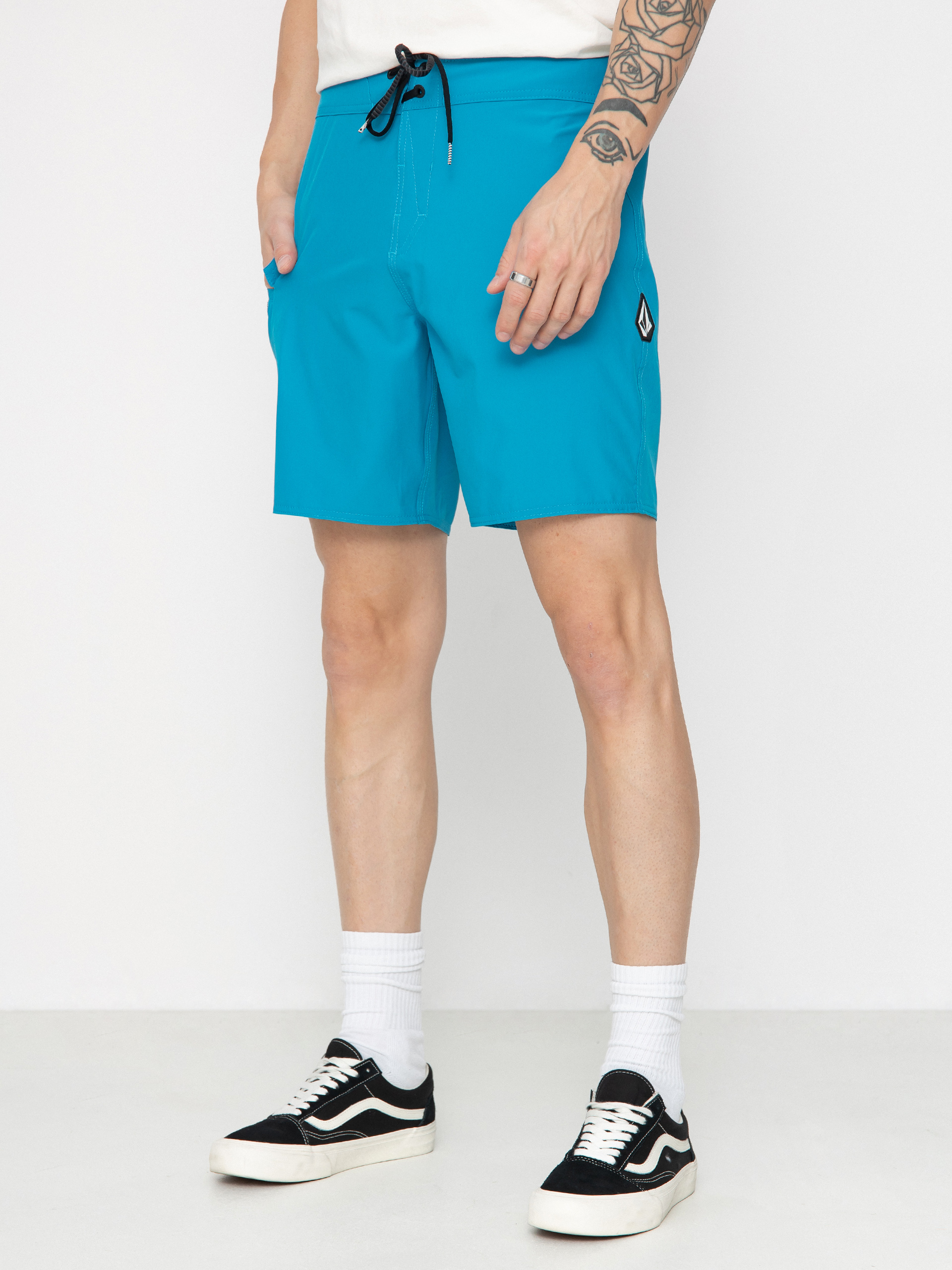 Plu00e1u017eovu00e9 krau0165asy Volcom Lido Solid Mod 18 (tidal blue)