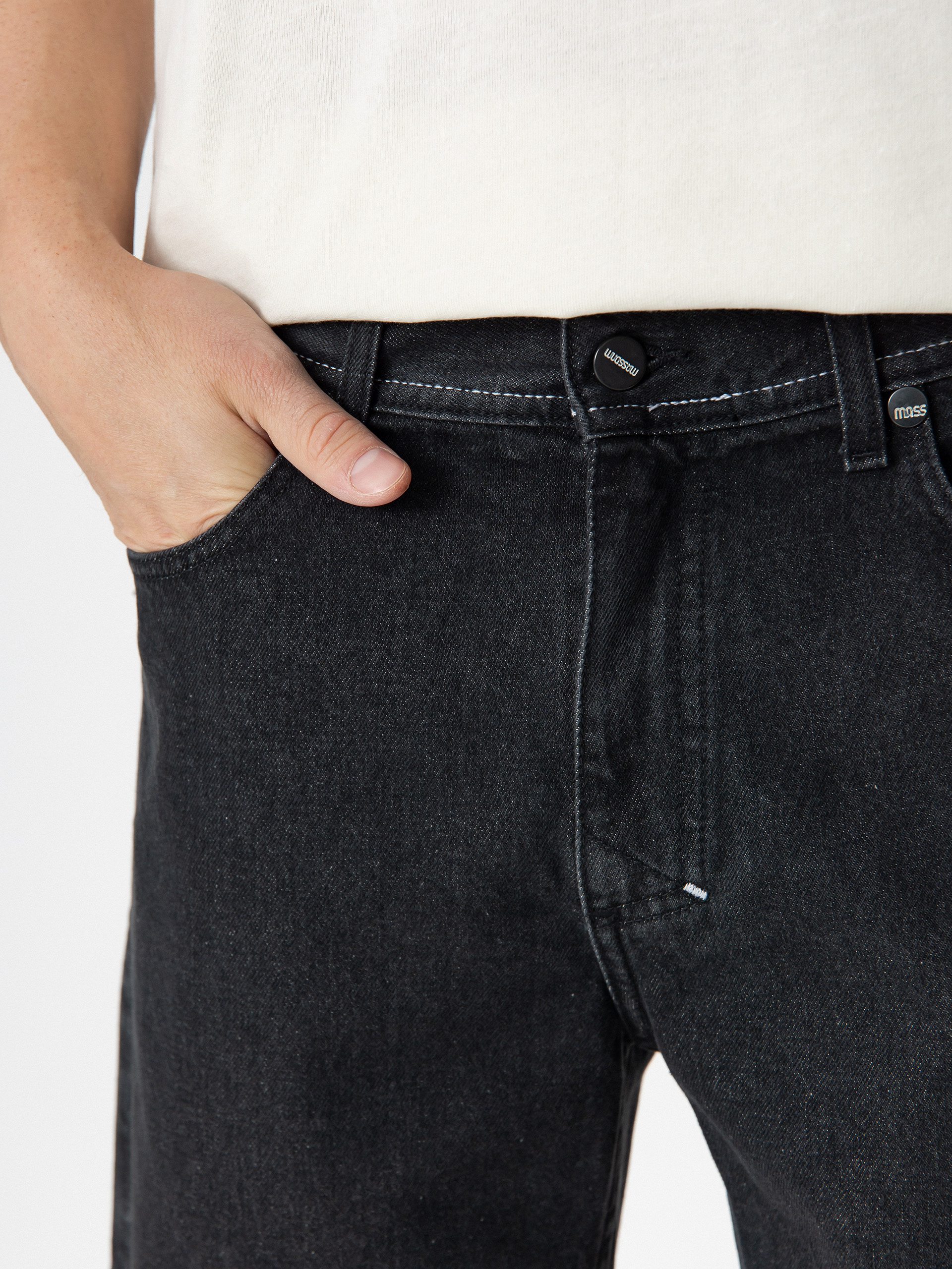 Kraťasy MassDnm Jeans Box (black washed)