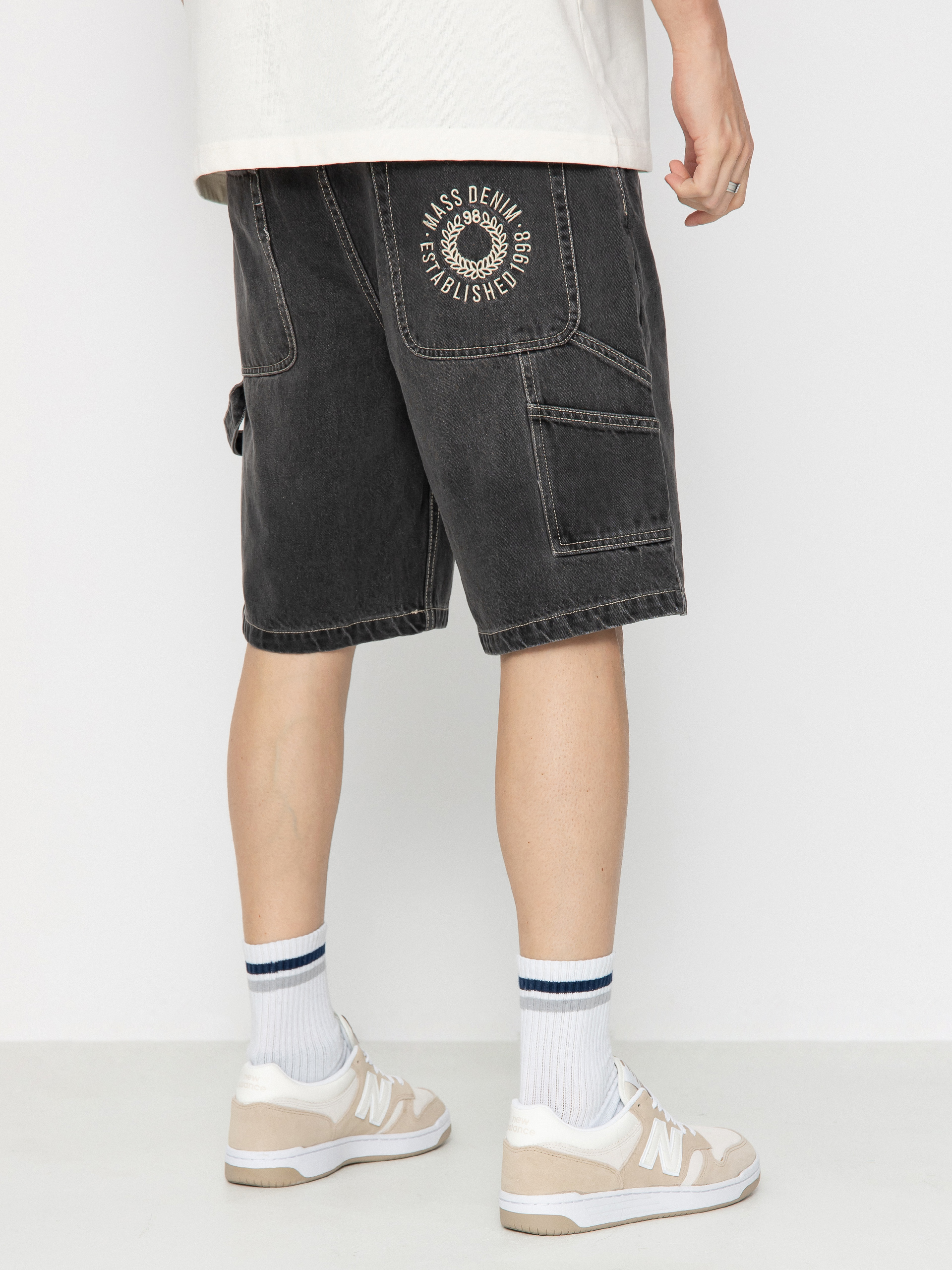 Kraťasy MassDnm Jeans Elementary (black washed)