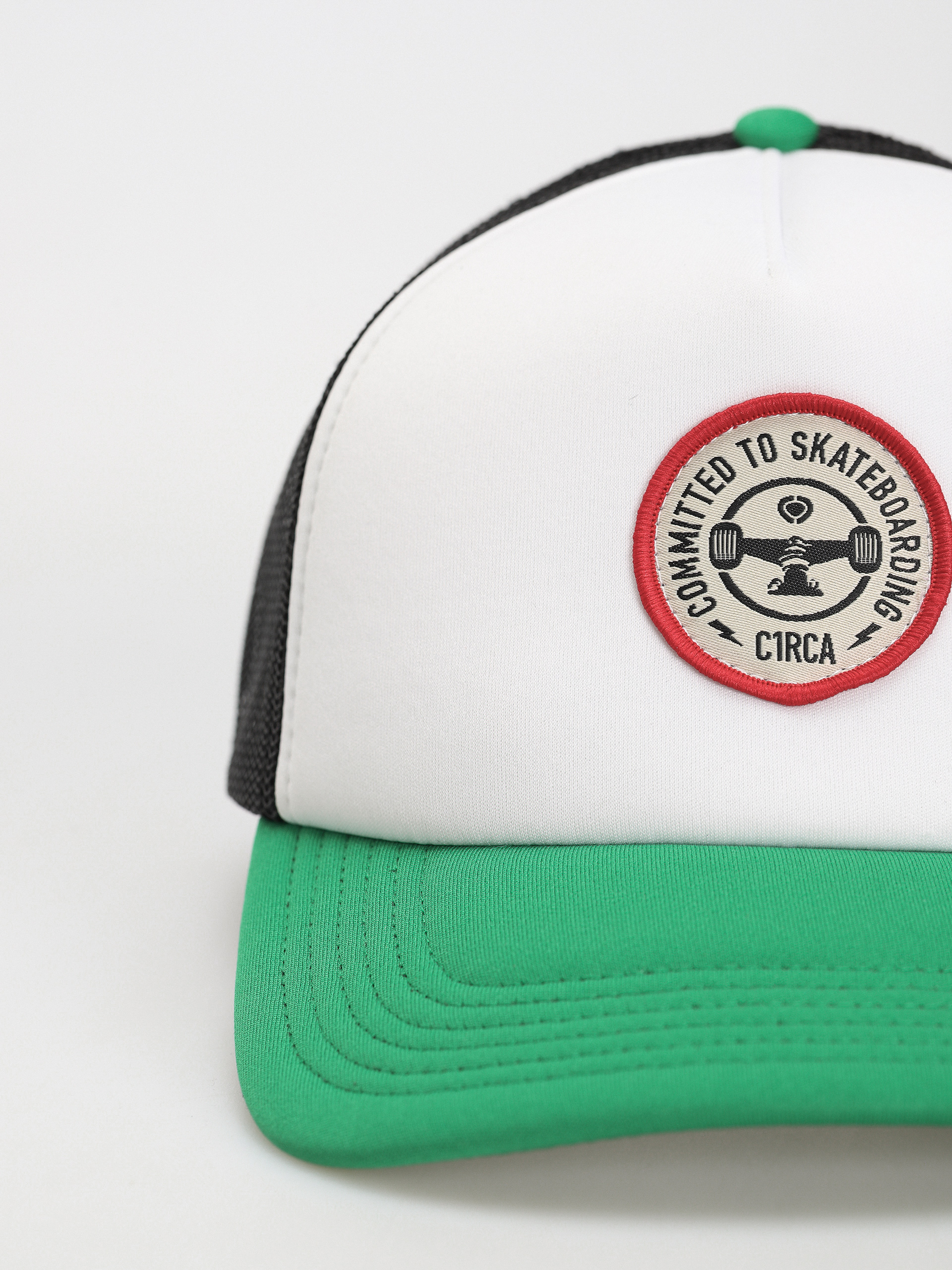 Kšiltovka  Circa C1Rcle Trucker Cap (white/green)
