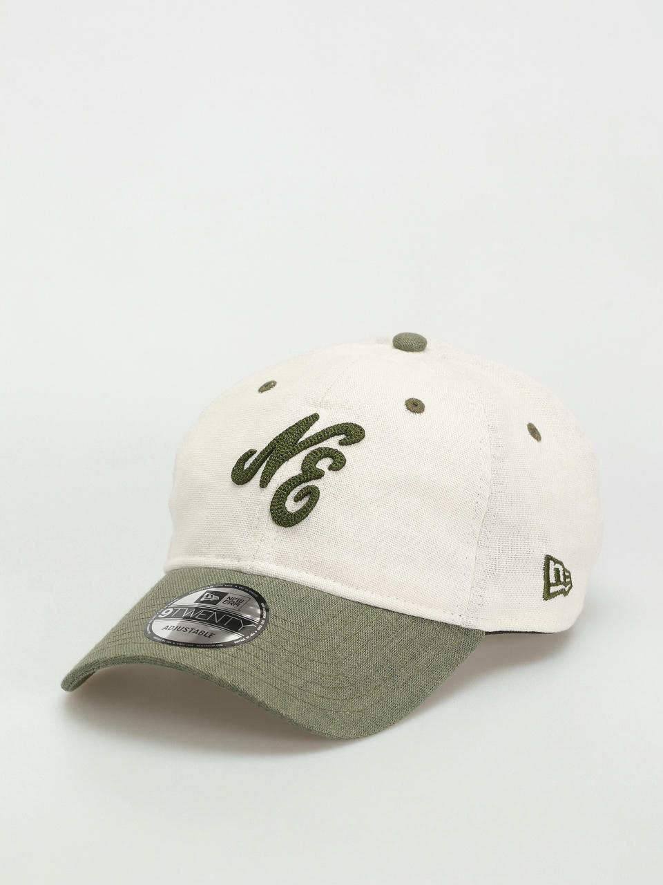 Kšiltovka  New Era Linen Script 9Twenty (white/green)