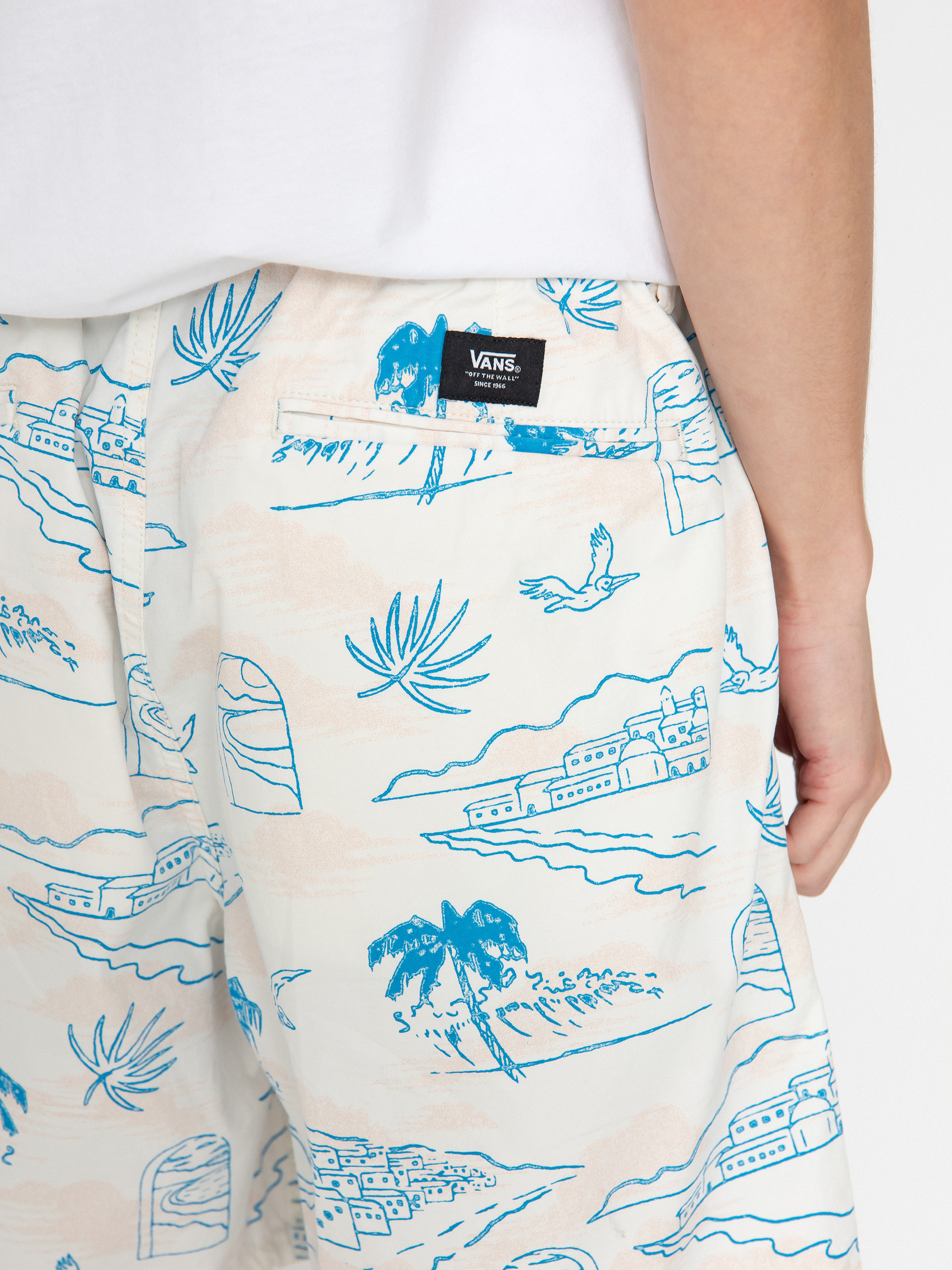Kraťasy Vans Range Relaxed Elastic (marshmallow/malibu blue)