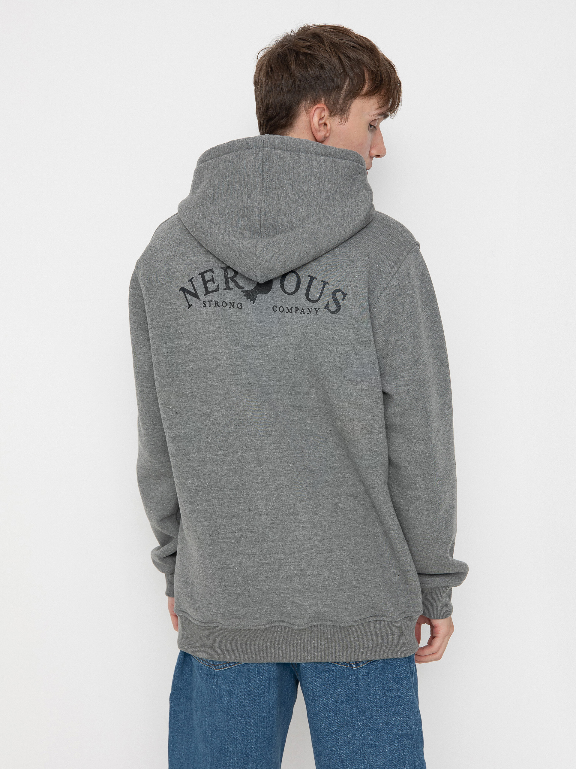 Mikina s kapucu00ed Nervous Small Classic Arc HD (light heather)