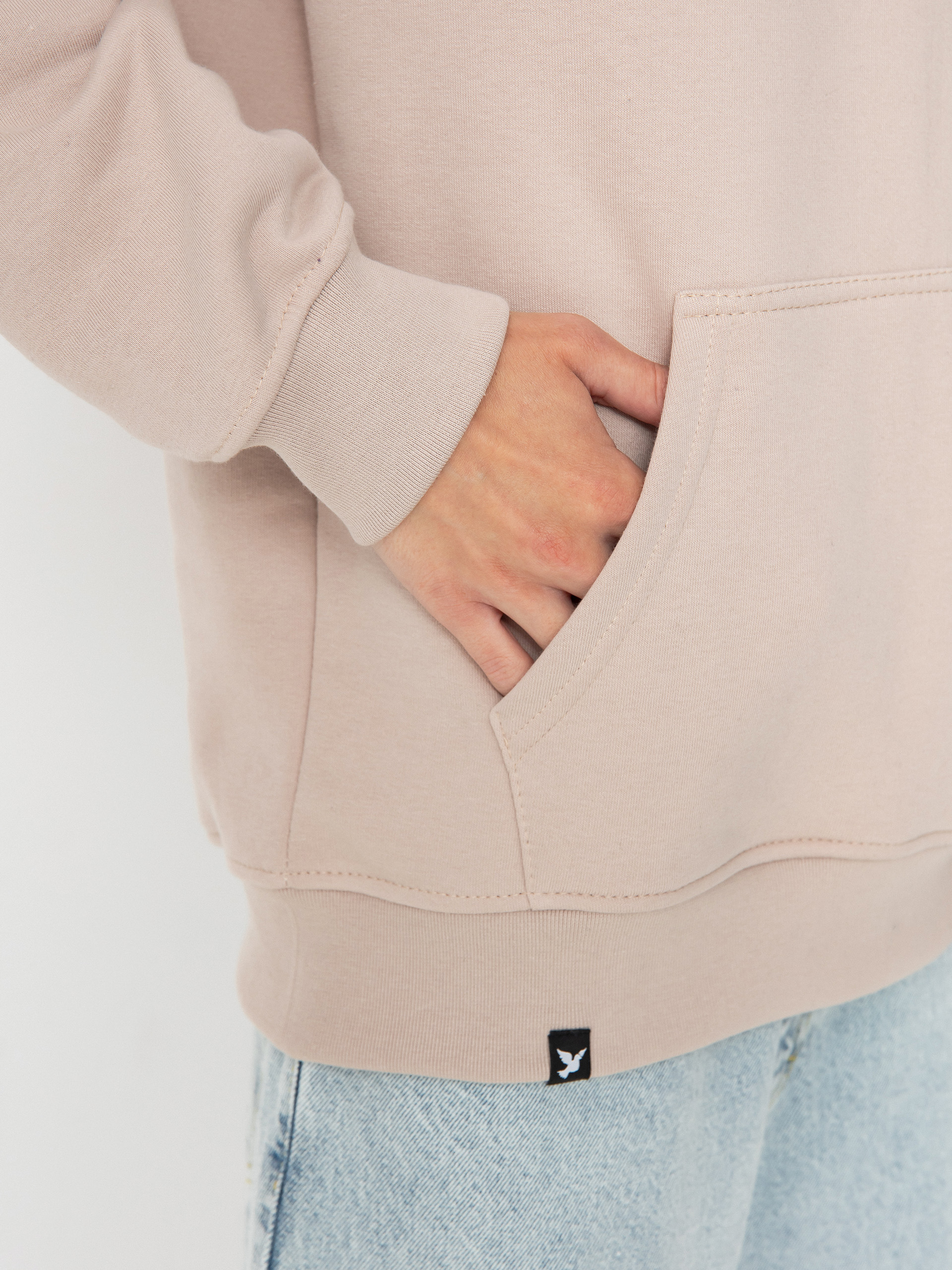 Mikina s kapucí Nervous Classic 3D HD (beige)