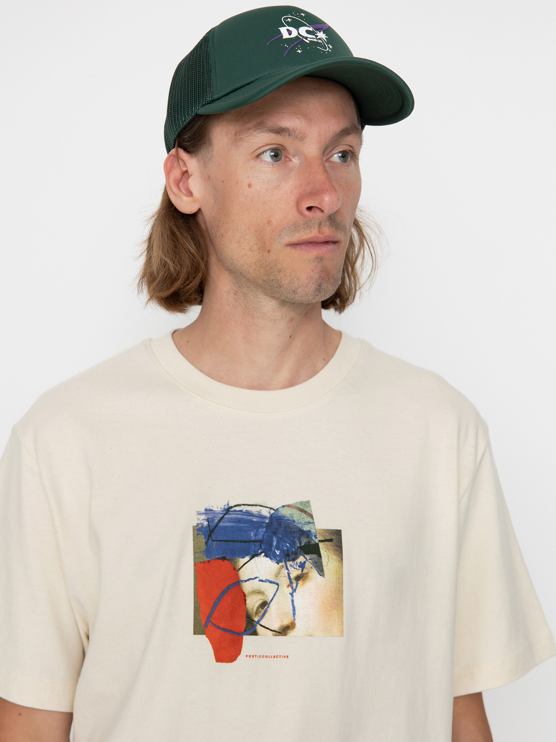 Tričko Poetic Collective Half on Half (off white)