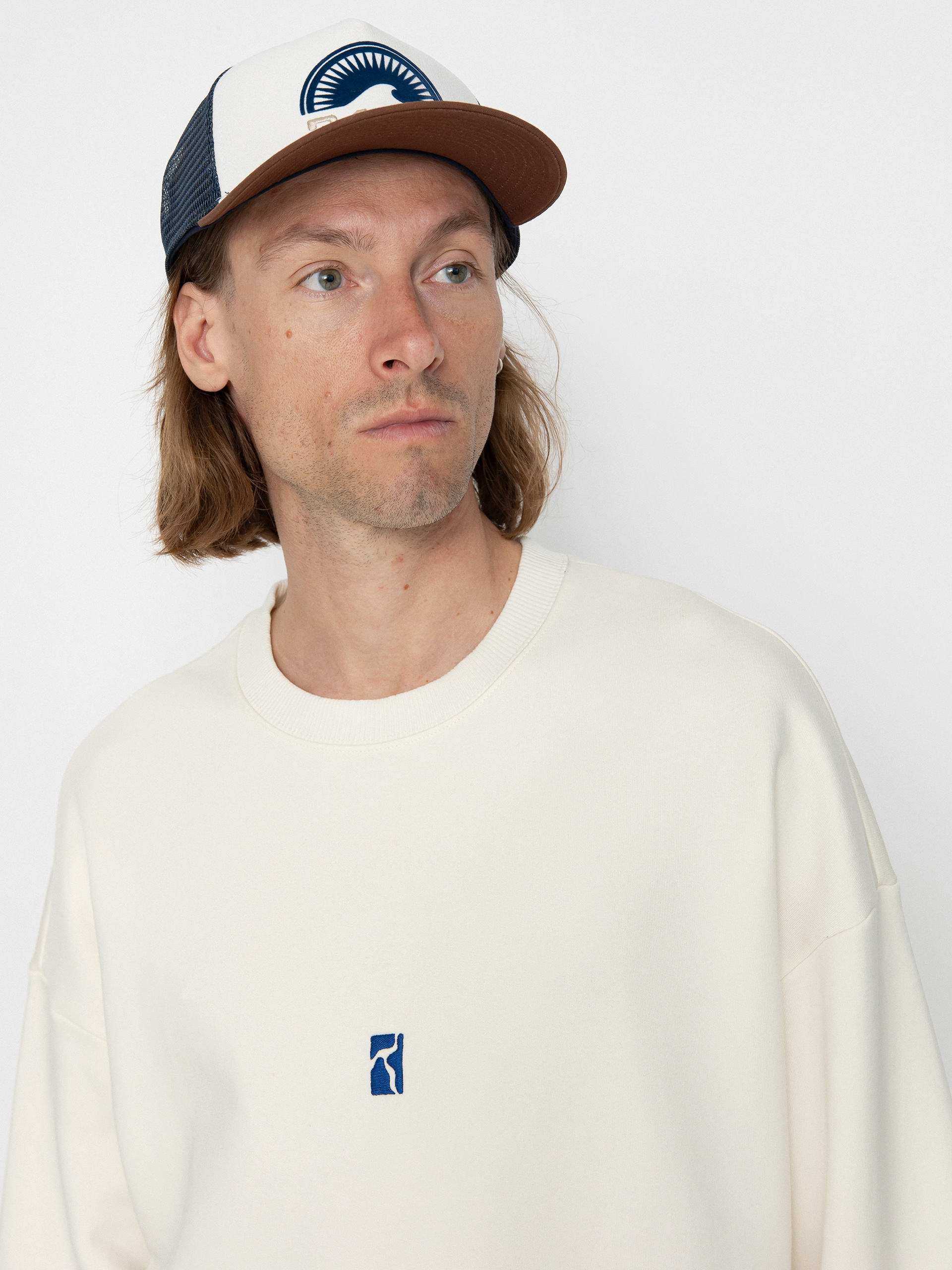 Svetr Poetic Collective Strokes Crewneck (ivory)