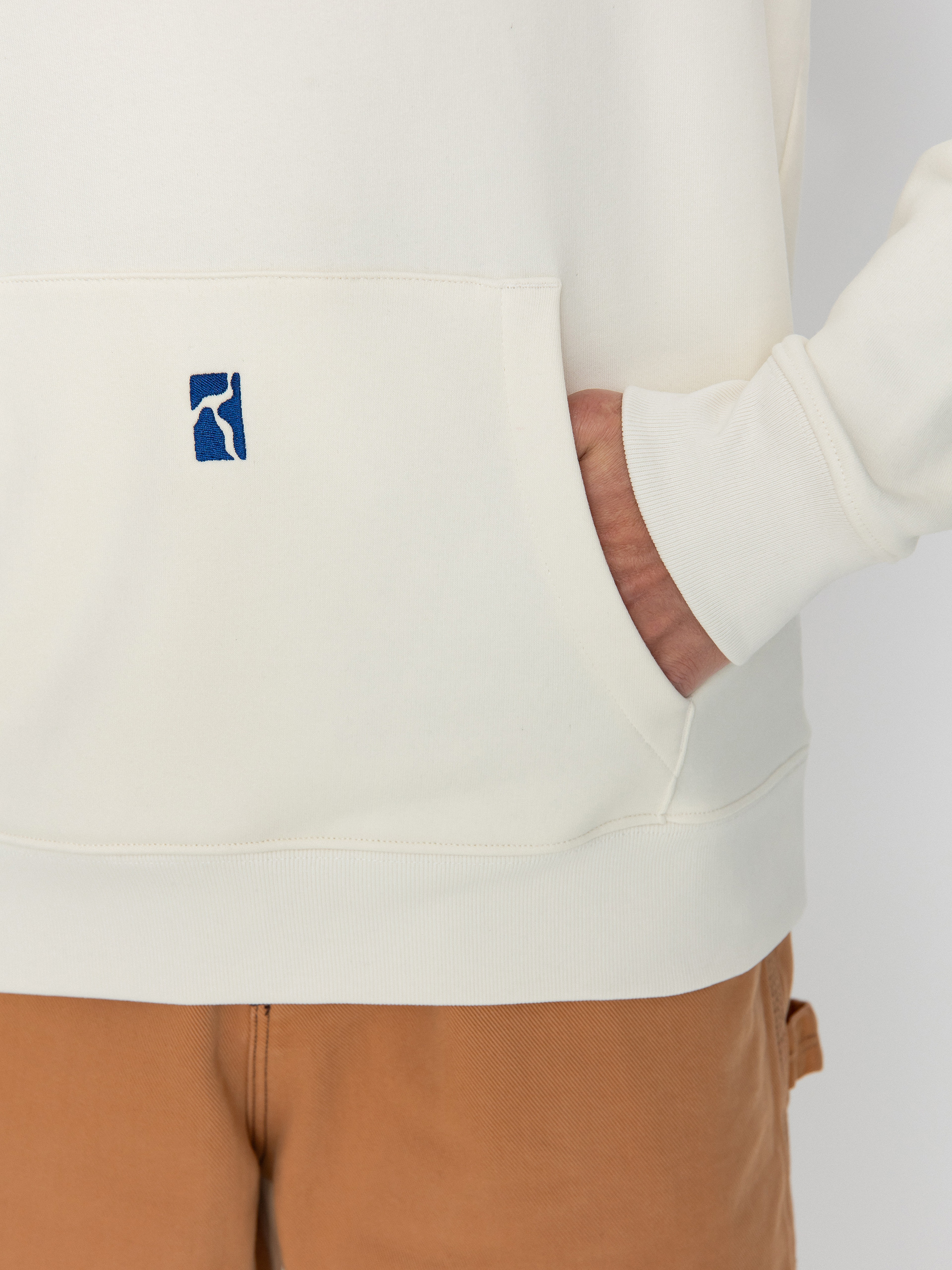 Mikina s kapucí Poetic Collective Strokes HD (ivory)