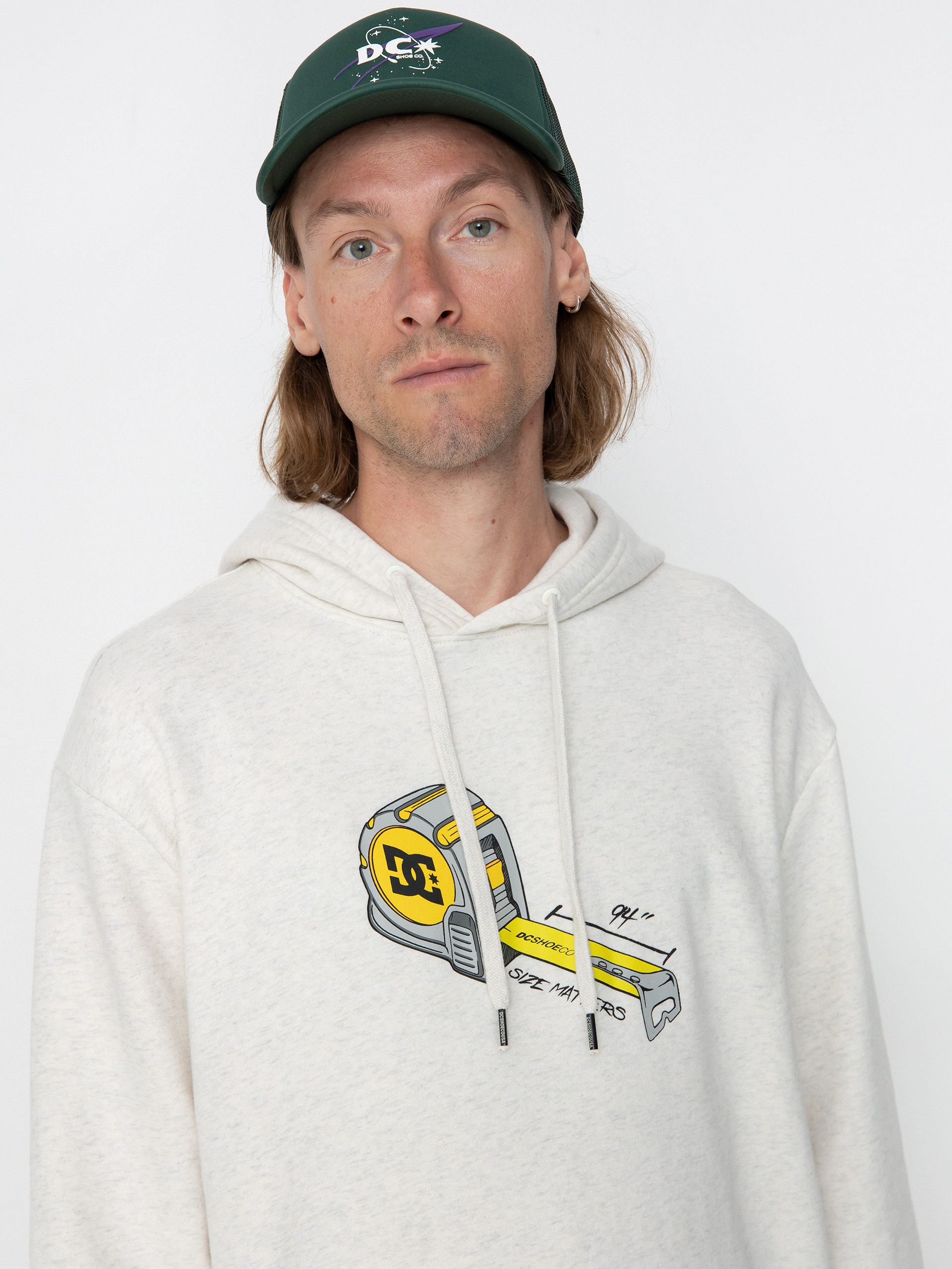 Mikina s kapucí DC Size Matters HD (snow heather)