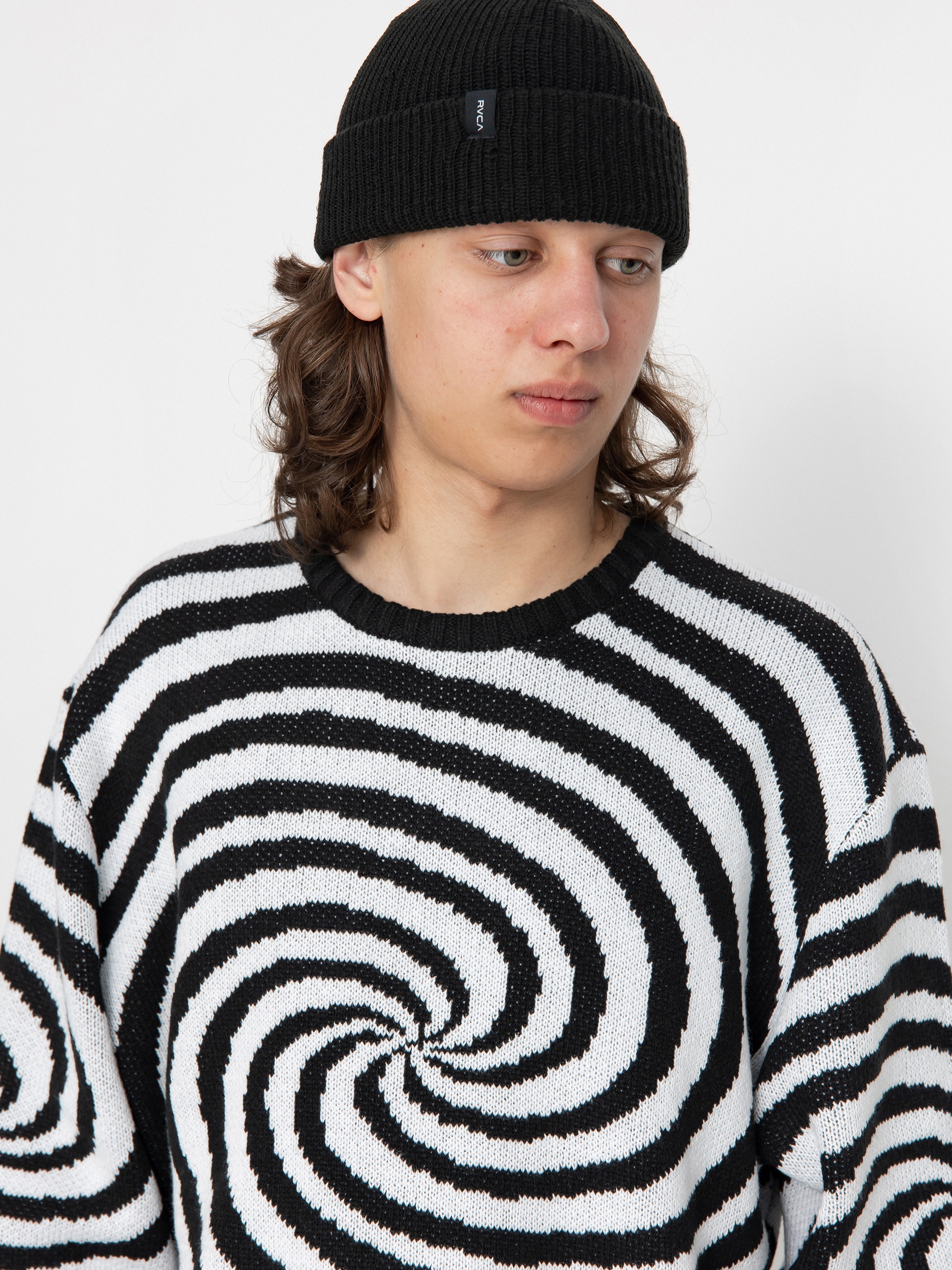 Mikina RVCA Spiral Crew Knit (cloud)