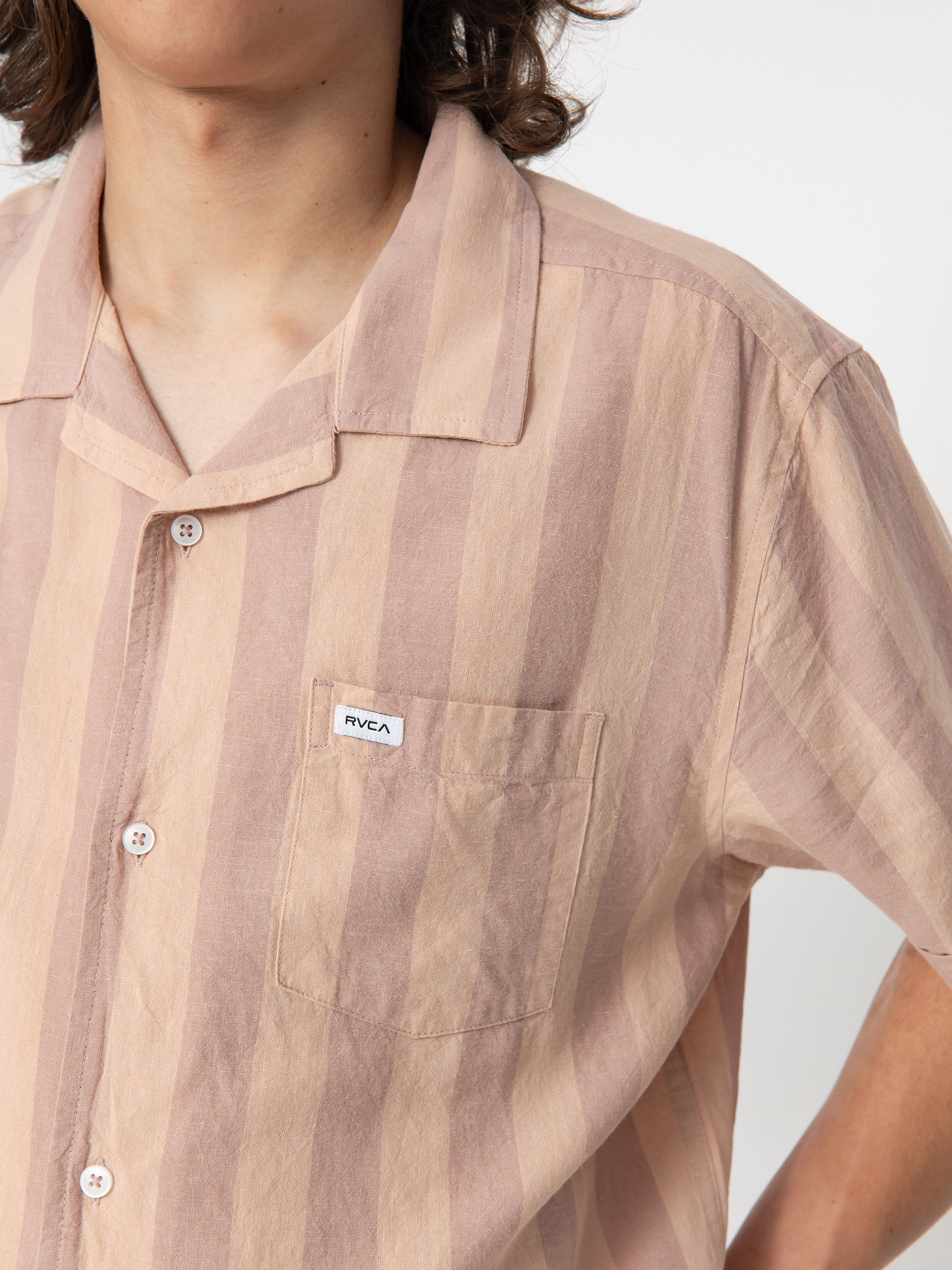 Košile RVCA Love Stripe (palomino grey)