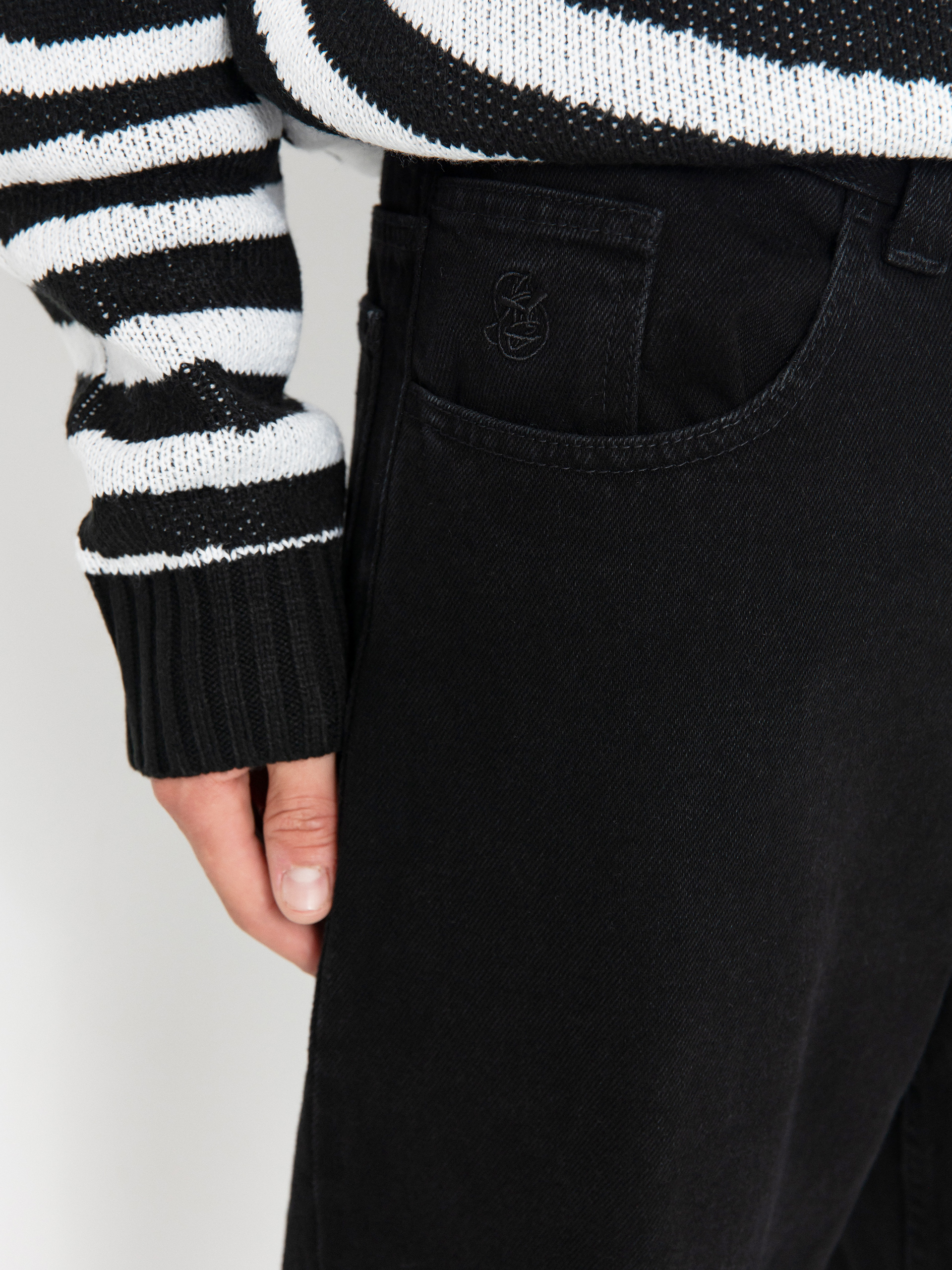 Kalhoty Polar Skate 93! Denim (pitch black)