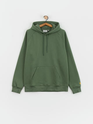 Mikina s kapucí Carhartt WIP Chase HD (duck green/gold)