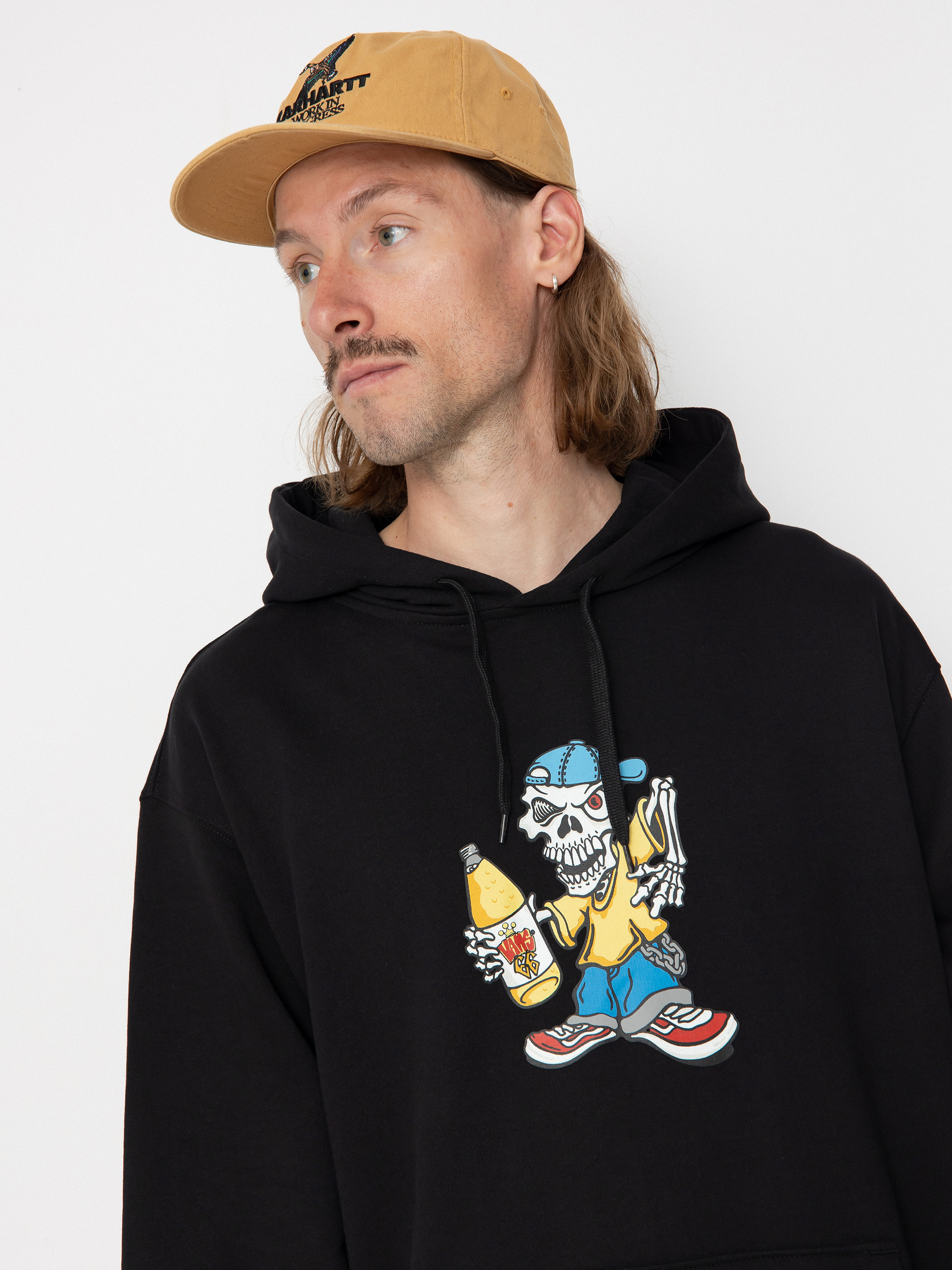 Mikina s kapucí Vans Reggie Loose HD (black)