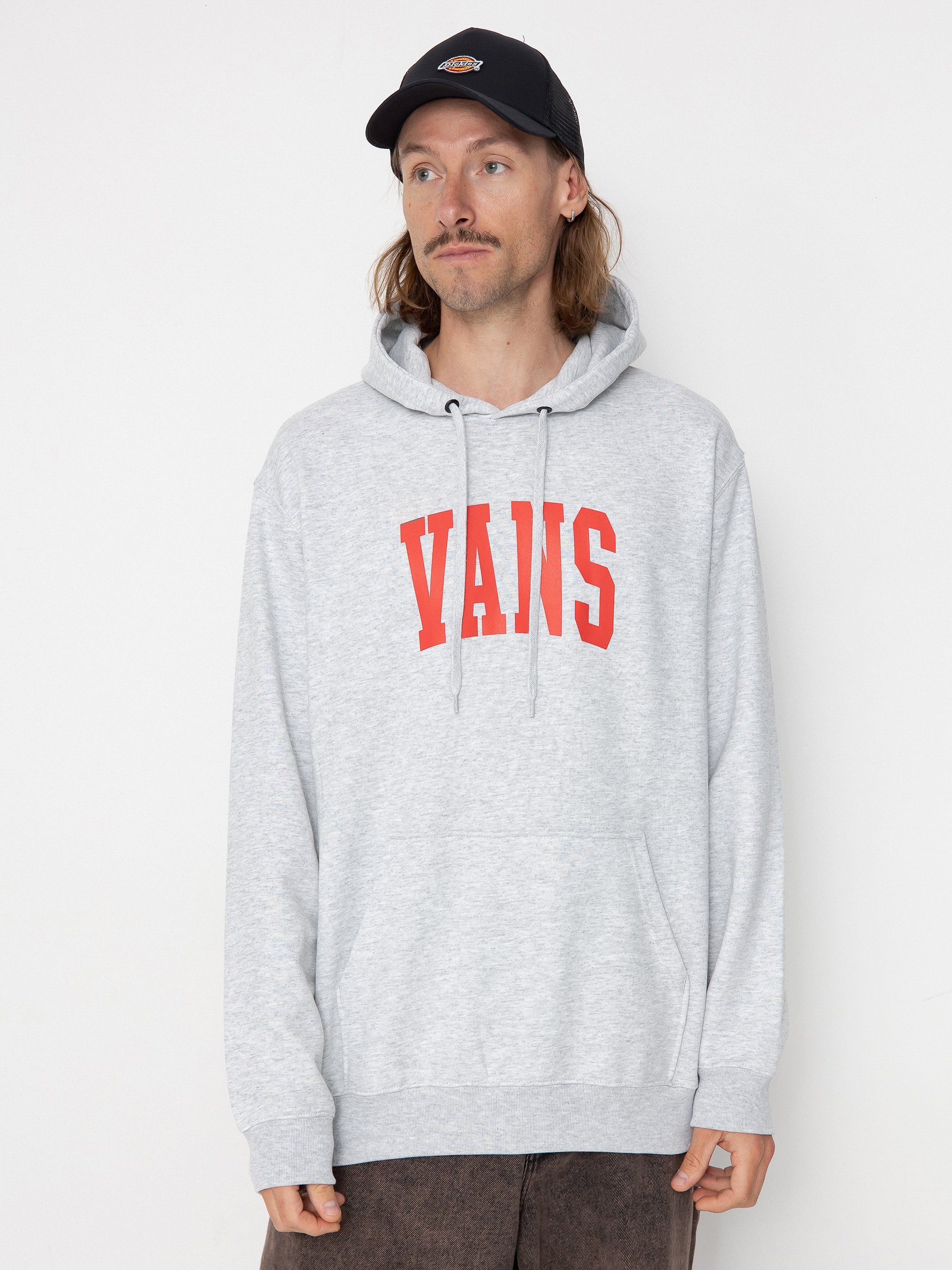 Mikina s kapucu00ed Vans Arched HD (light grey heather)