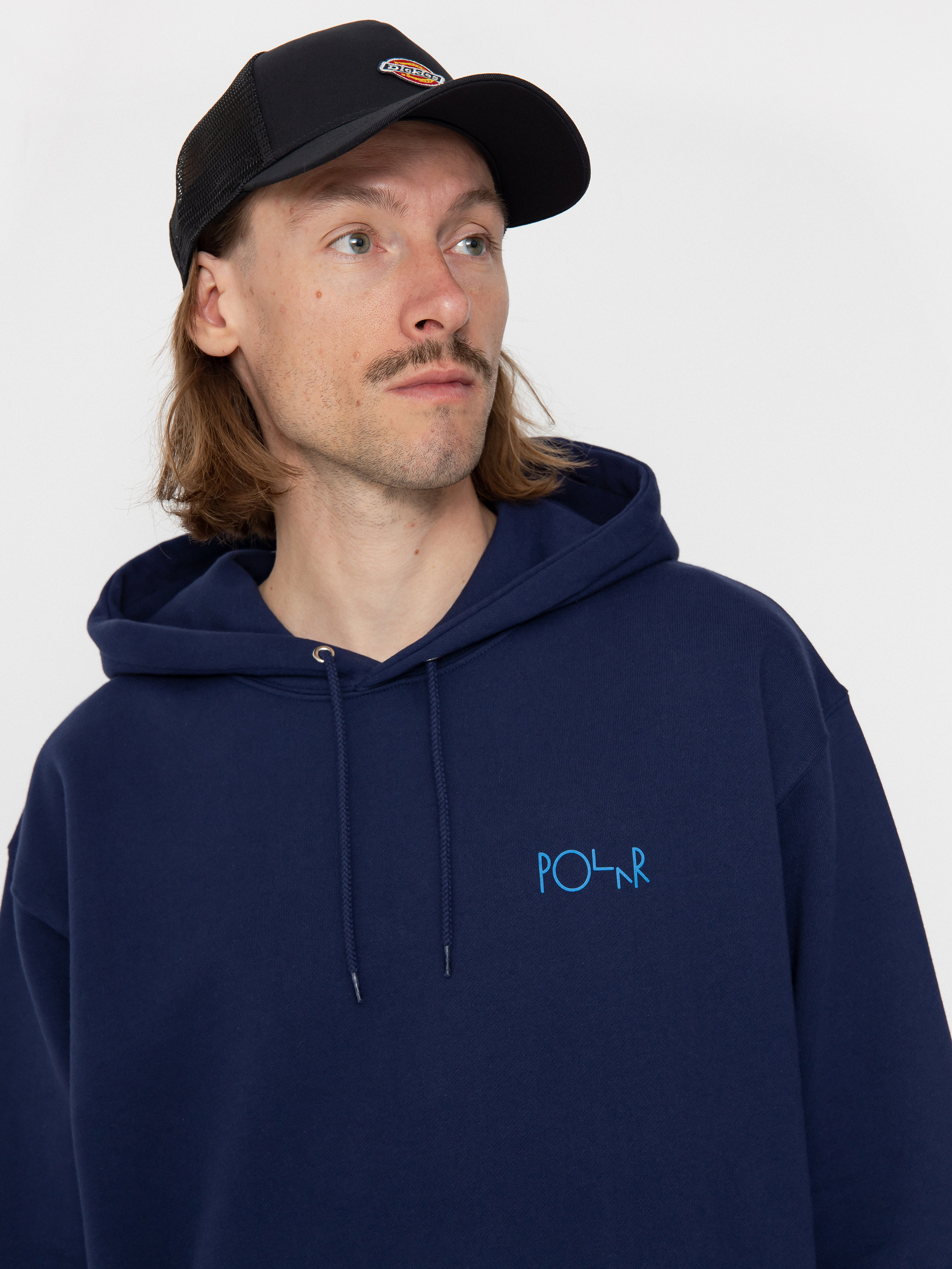 Mikina s kapucí Polar Skate Dave Hoodie Stroke Logo HD (dark blue)