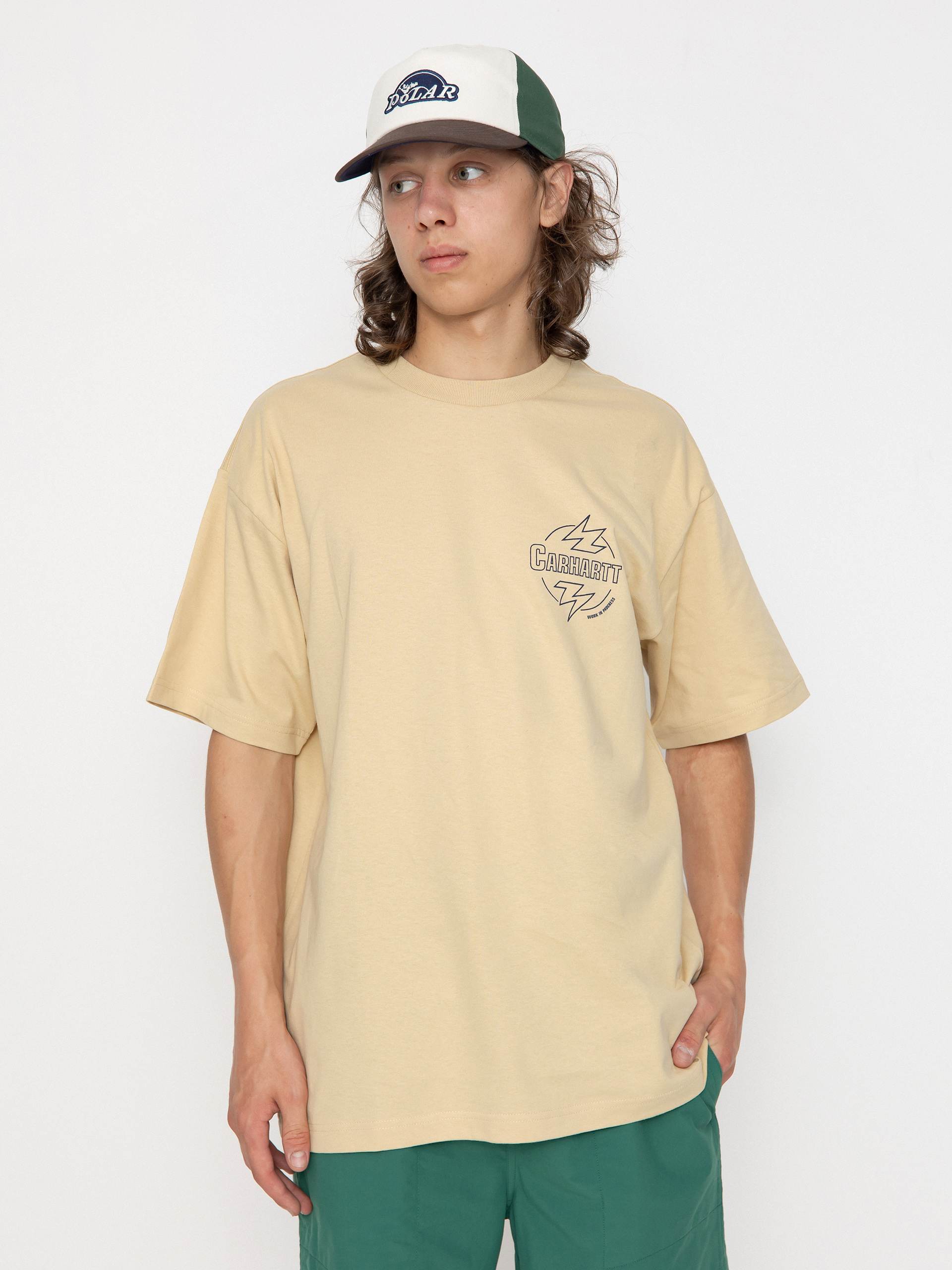 Tričko Carhartt WIP Ablaze (cornsilk/air force blue)