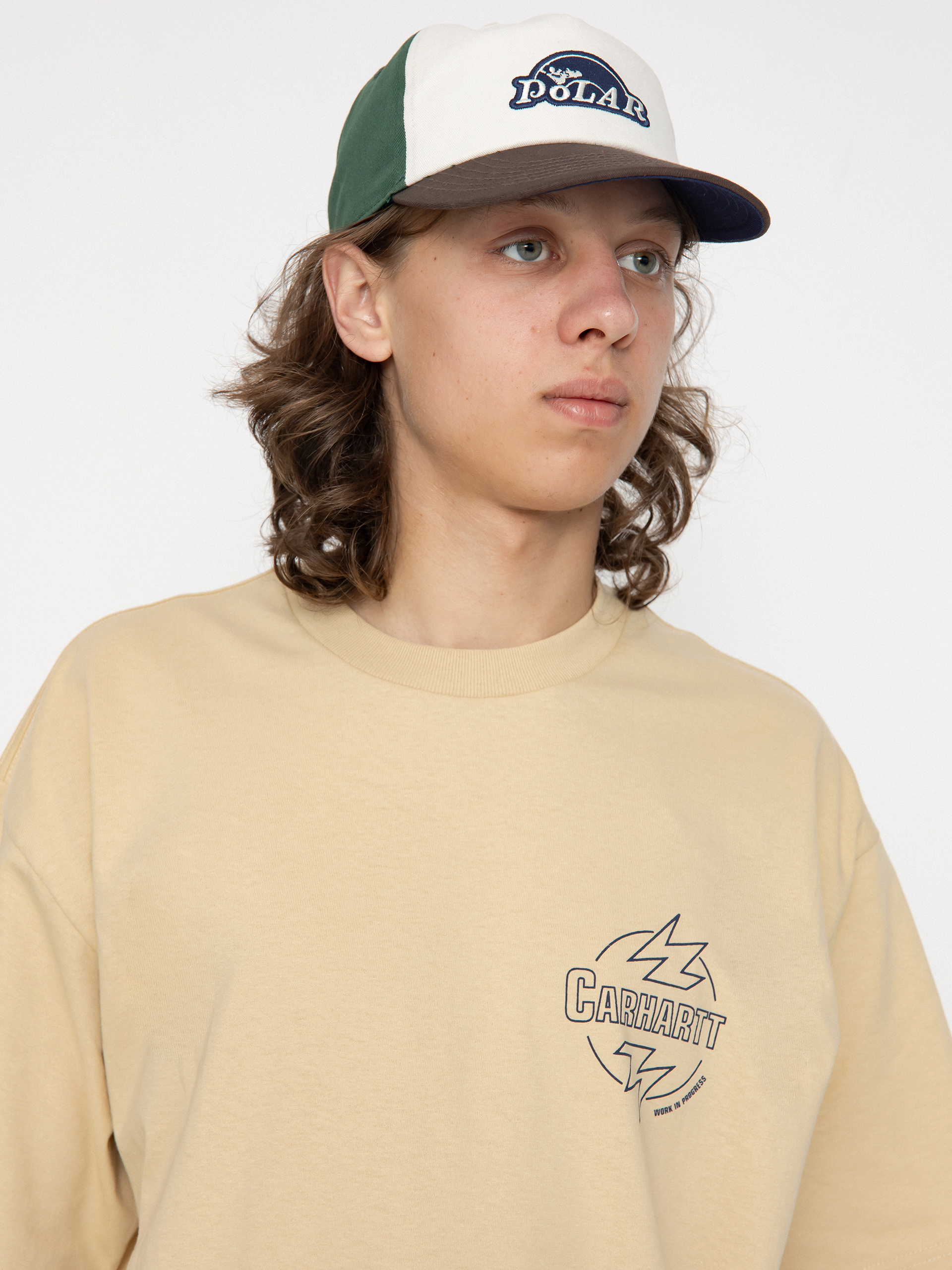 Tričko Carhartt WIP Ablaze (cornsilk/air force blue)