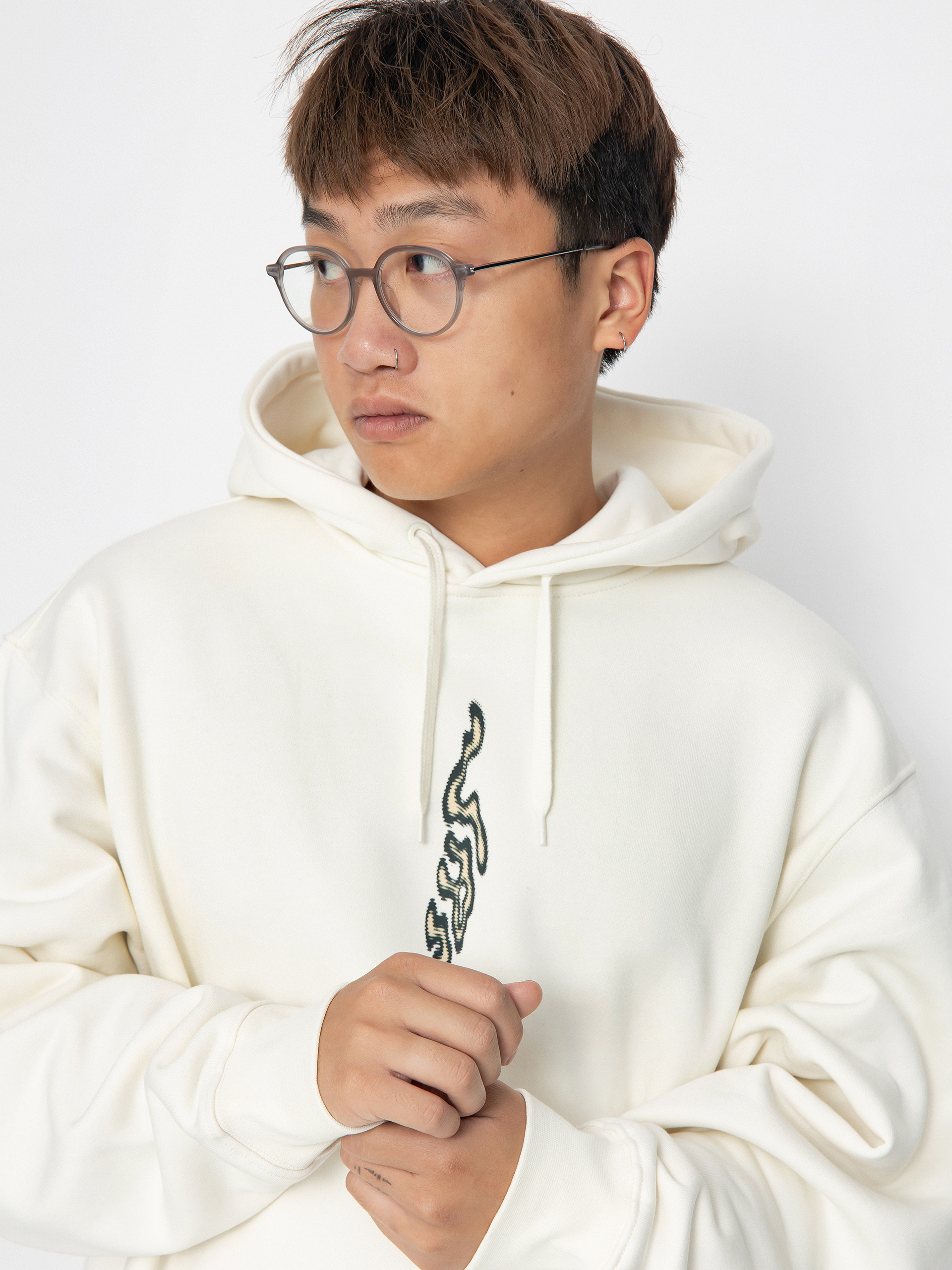 Mikina s kapucí Vans Skate Blurb HD (marshmallow)