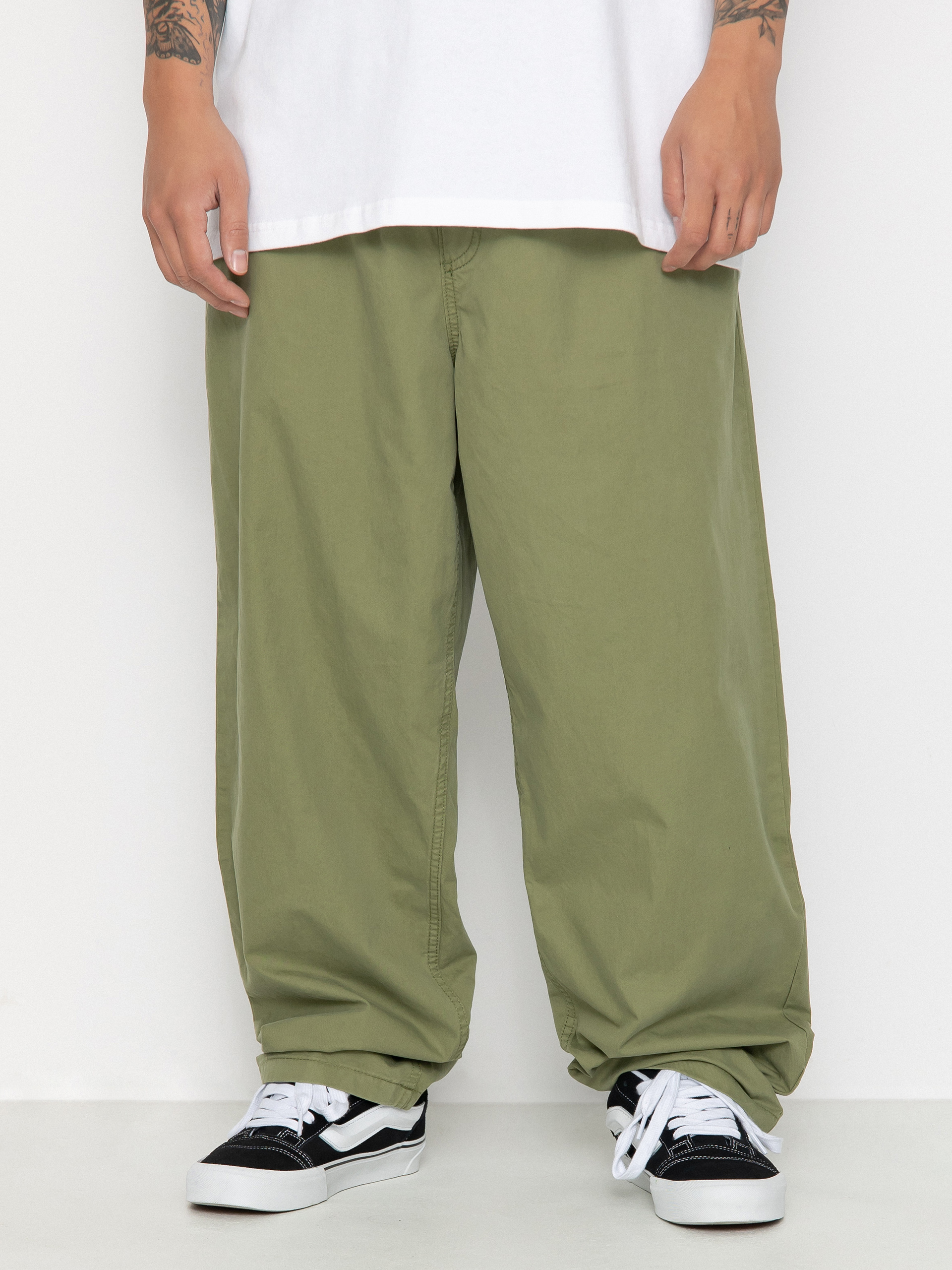 Kalhoty Vans Range Baggy Tapered Elastic Waist (loden green)