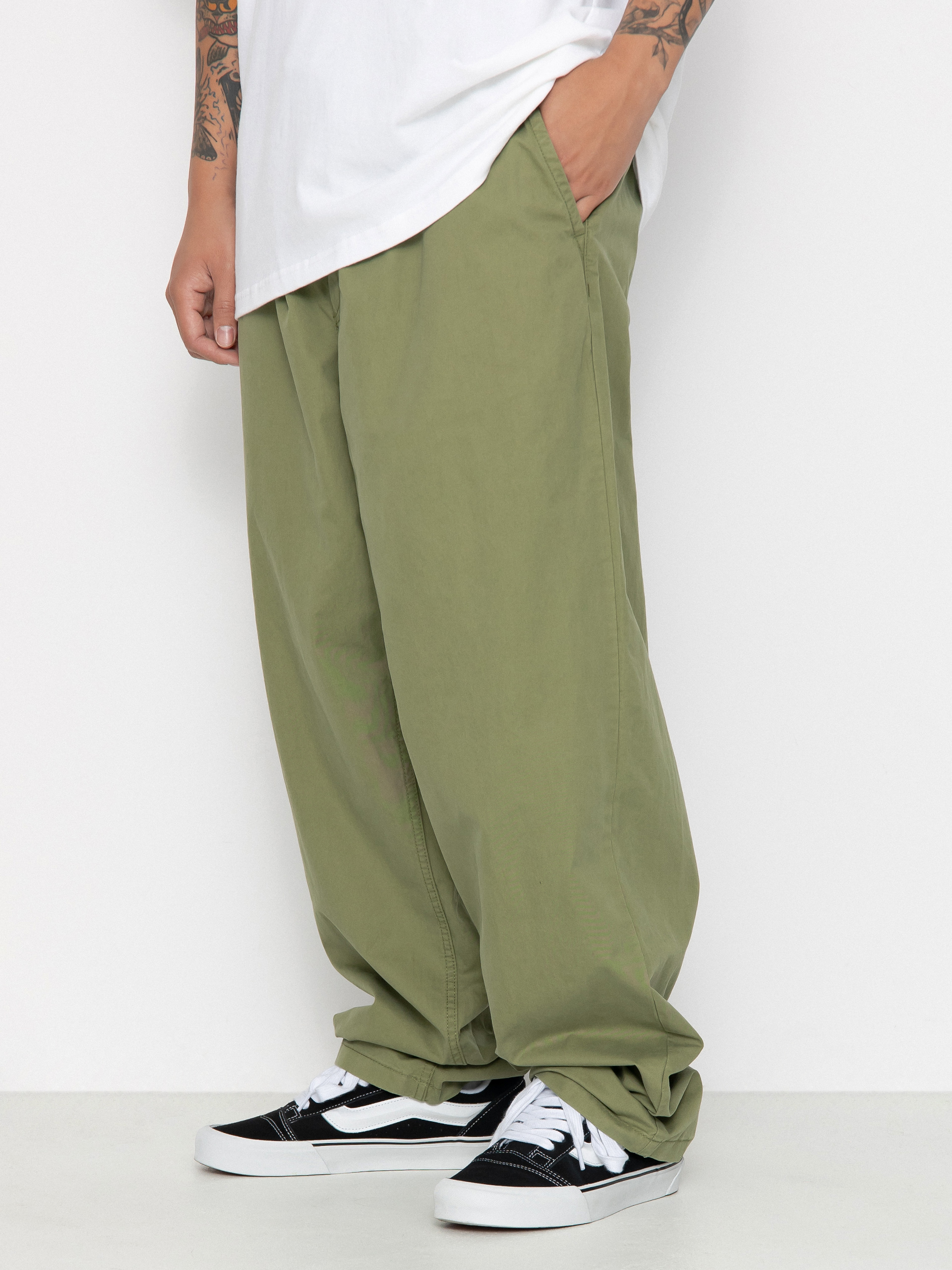 Kalhoty Vans Range Baggy Tapered Elastic Waist (loden green)