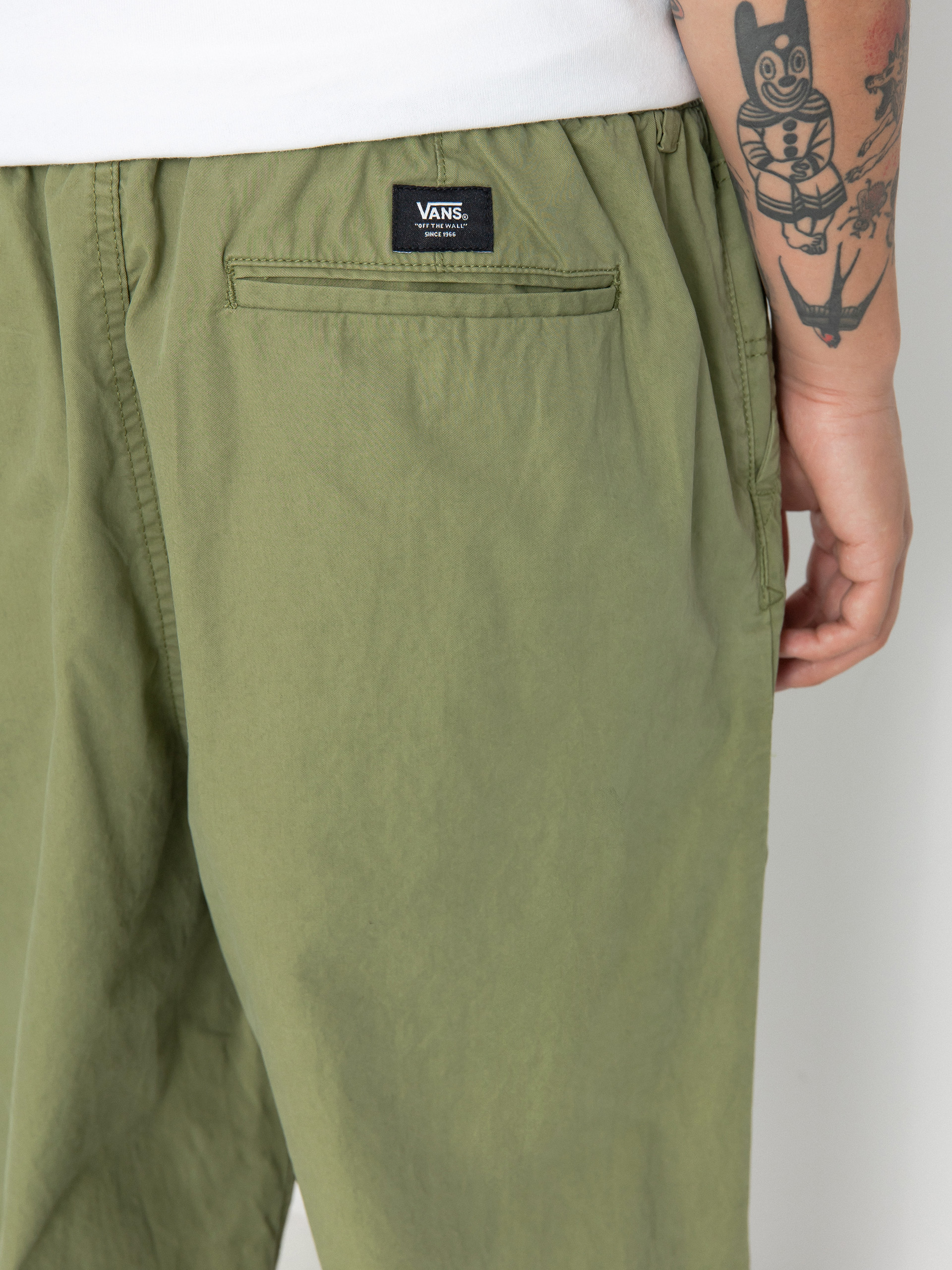 Kalhoty Vans Range Baggy Tapered Elastic Waist (loden green)
