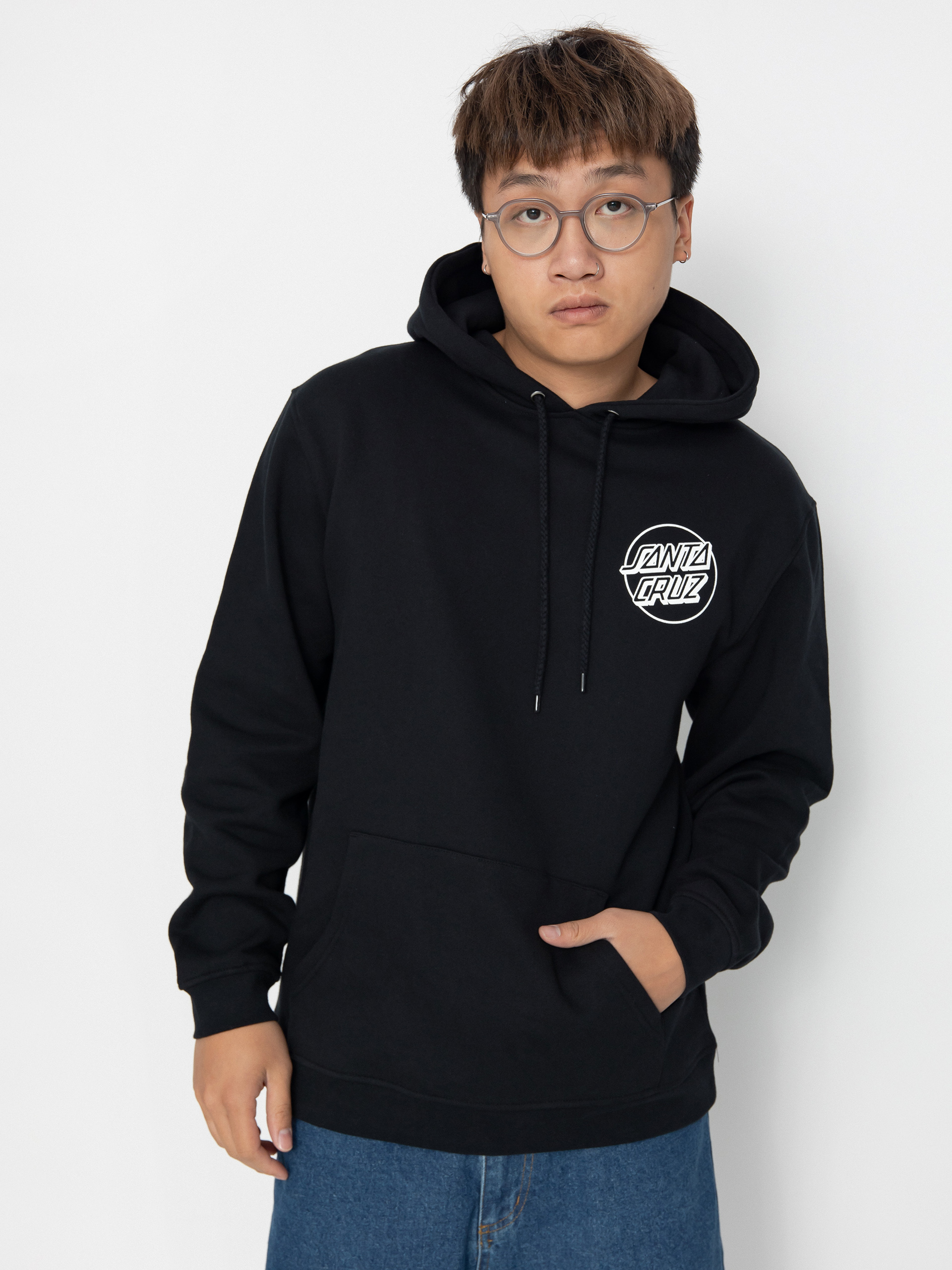 Mikina s kapucí Santa Cruz Pace Ritual Hand HD (black)