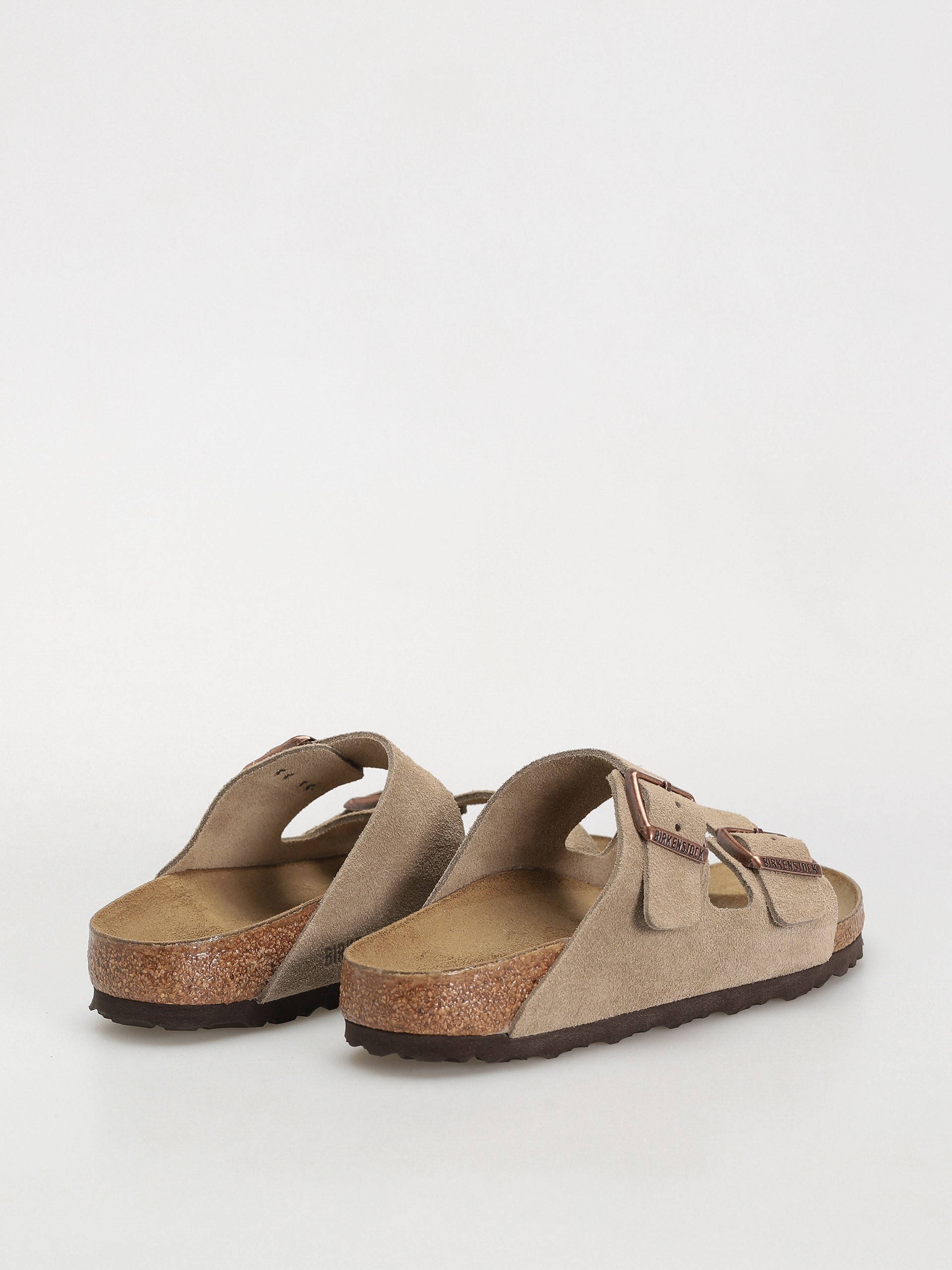 Plážovky Birkenstock Arizona Suede Leather Narrow Wmn (taupe)